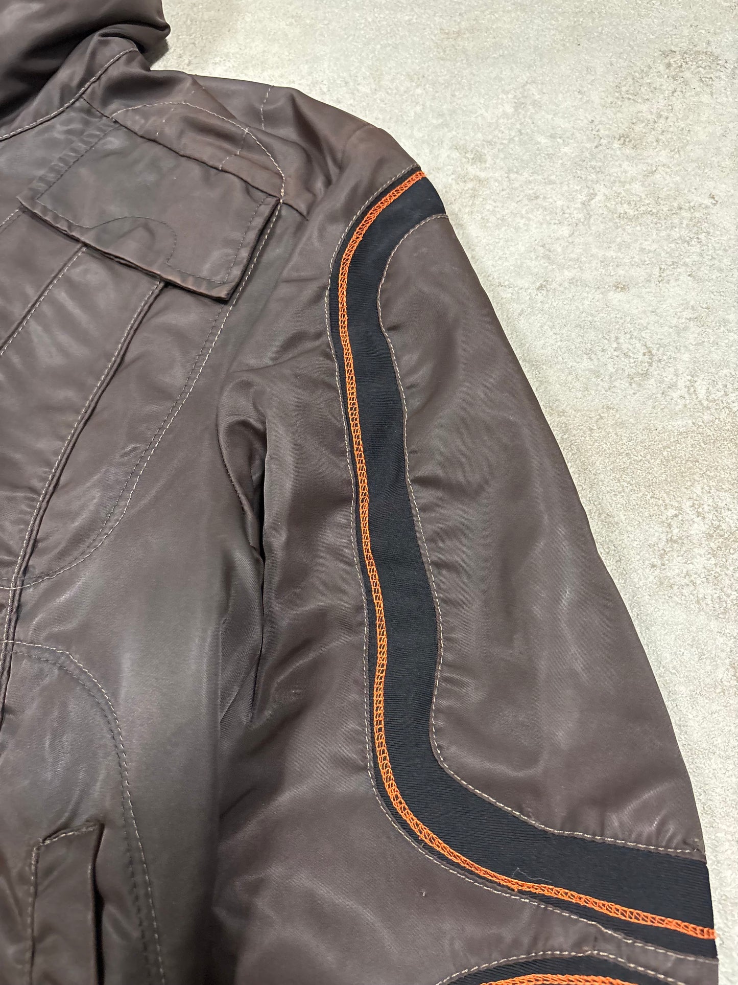 Chaqueta Cintas Elásticas Marithé + François Girbaud 00s Vintage - L