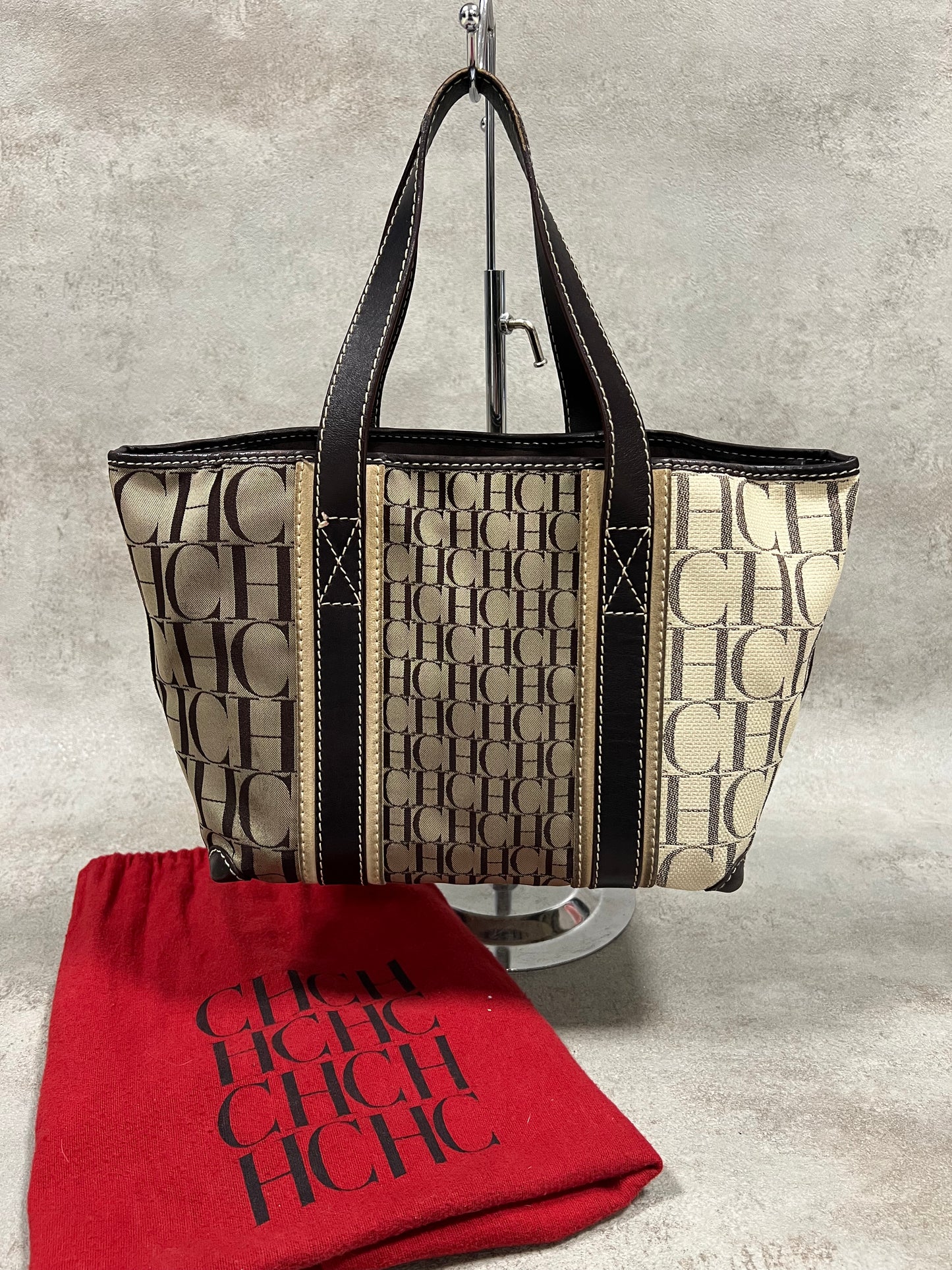 Bolso Tela Convertible Vintage Carolina Herrera 00’s Deadstock