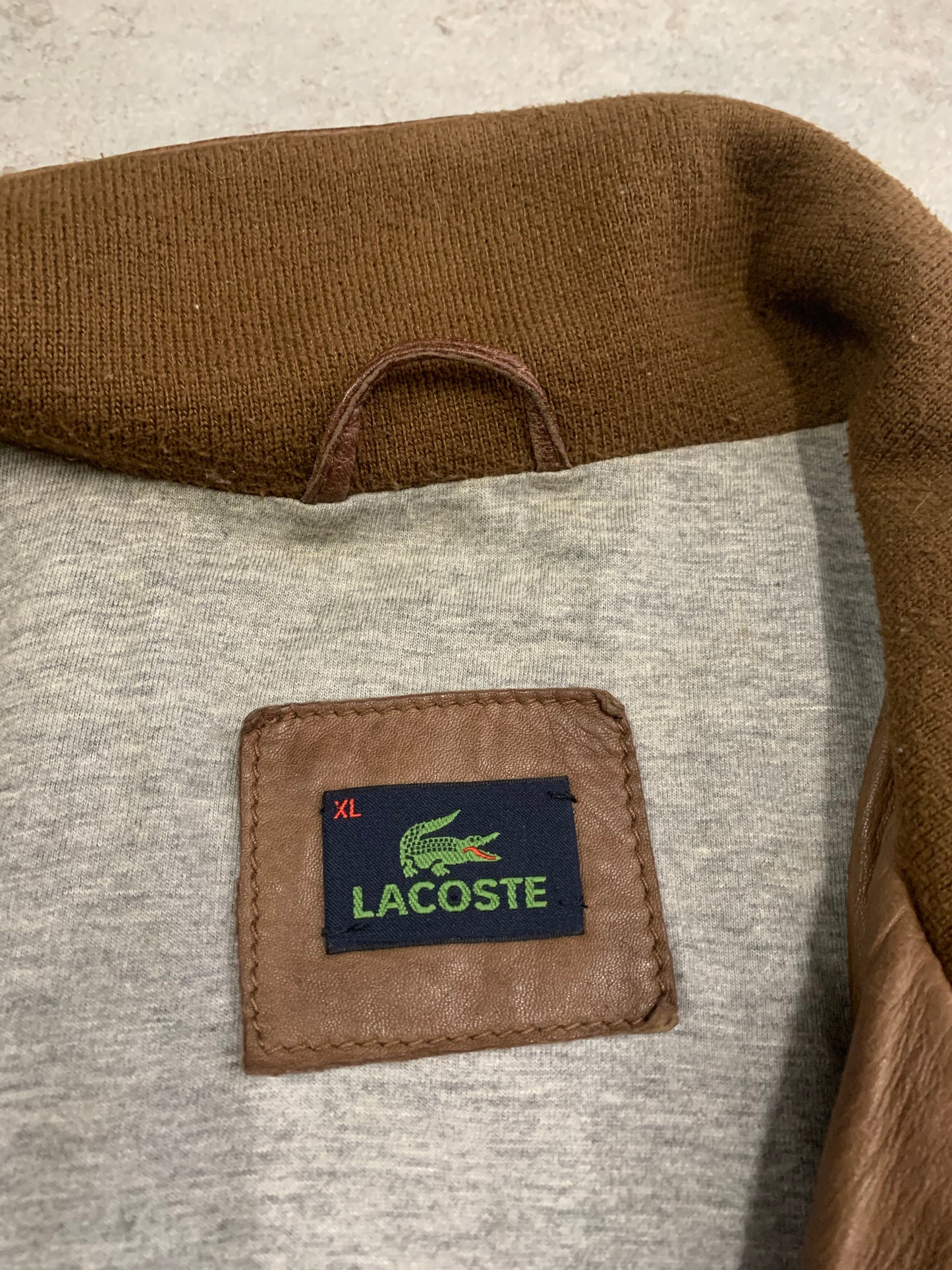 Vintage Lacoste Leather Jacket -L