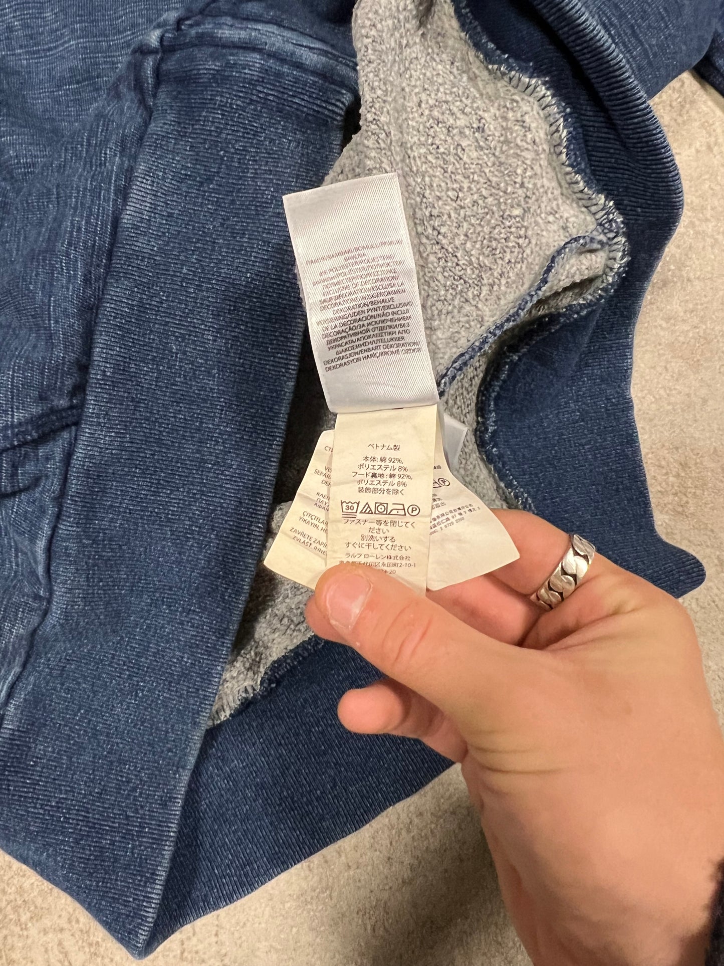 Sudadera Zip Vintage Polo Ralph Lauren x CLOT - L