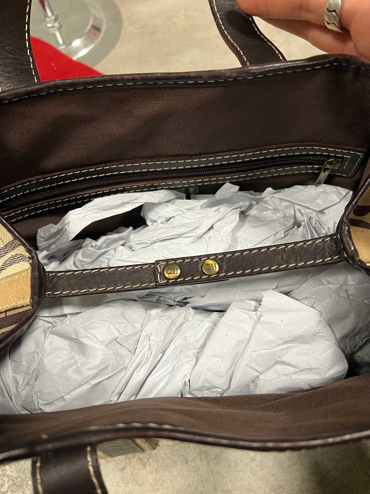 Bolso Tela Convertible Vintage Carolina Herrera 00’s Deadstock