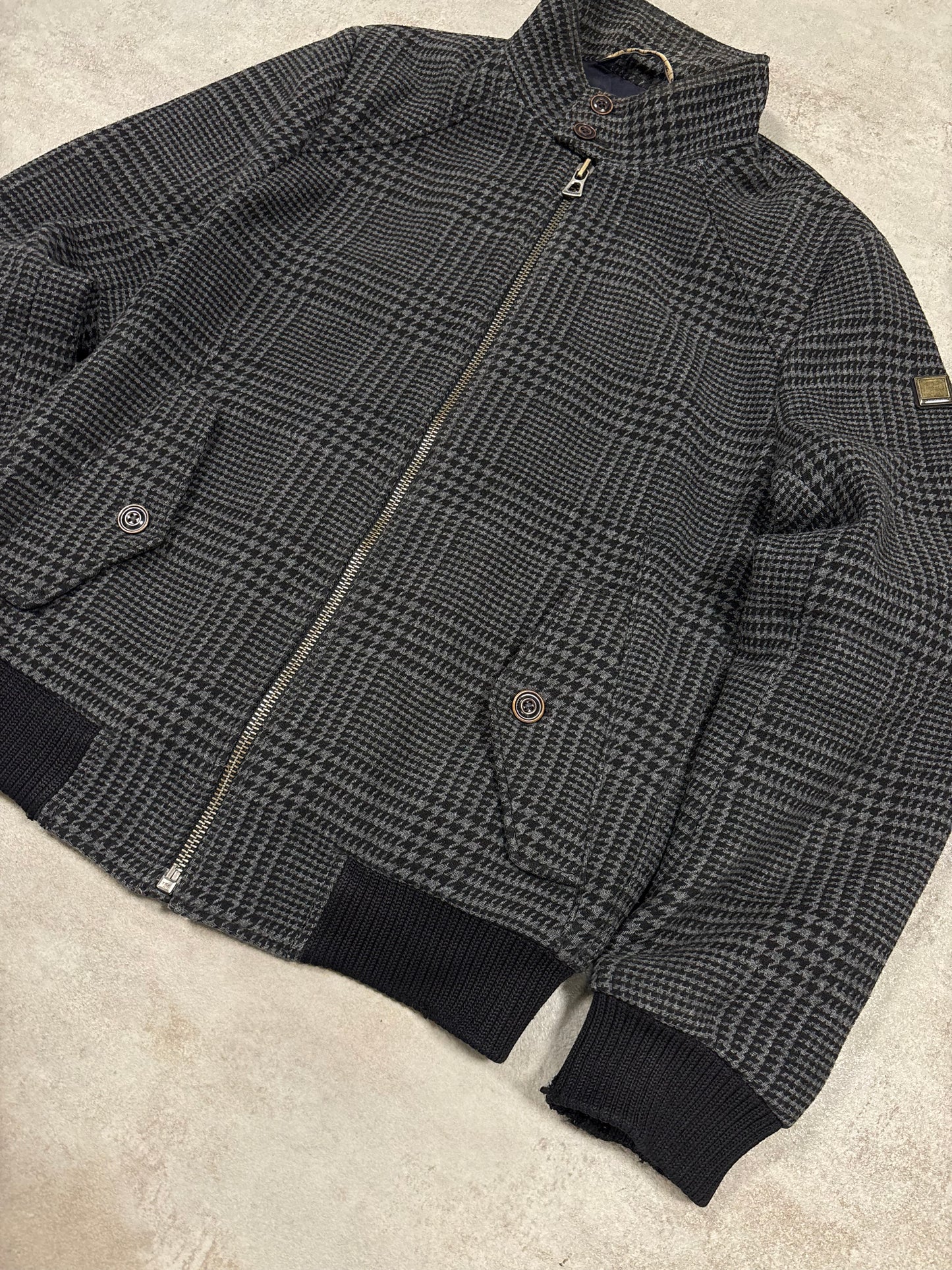 Chaqueta Harrington Cuadros Hugo Boss Orange 00s Vintage - M