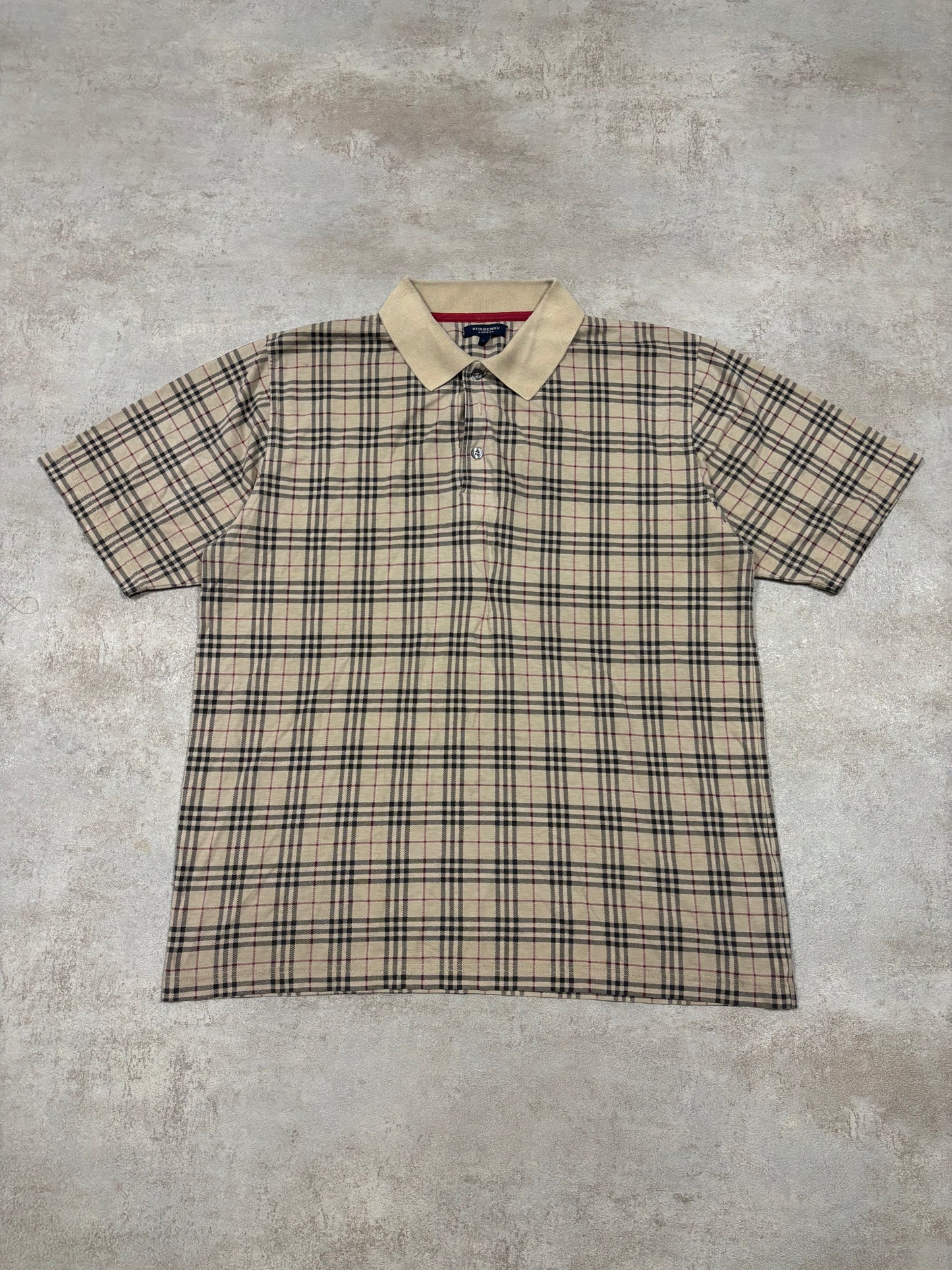 Polo ‘Novacheck’ Burberry 00s Vintage - L