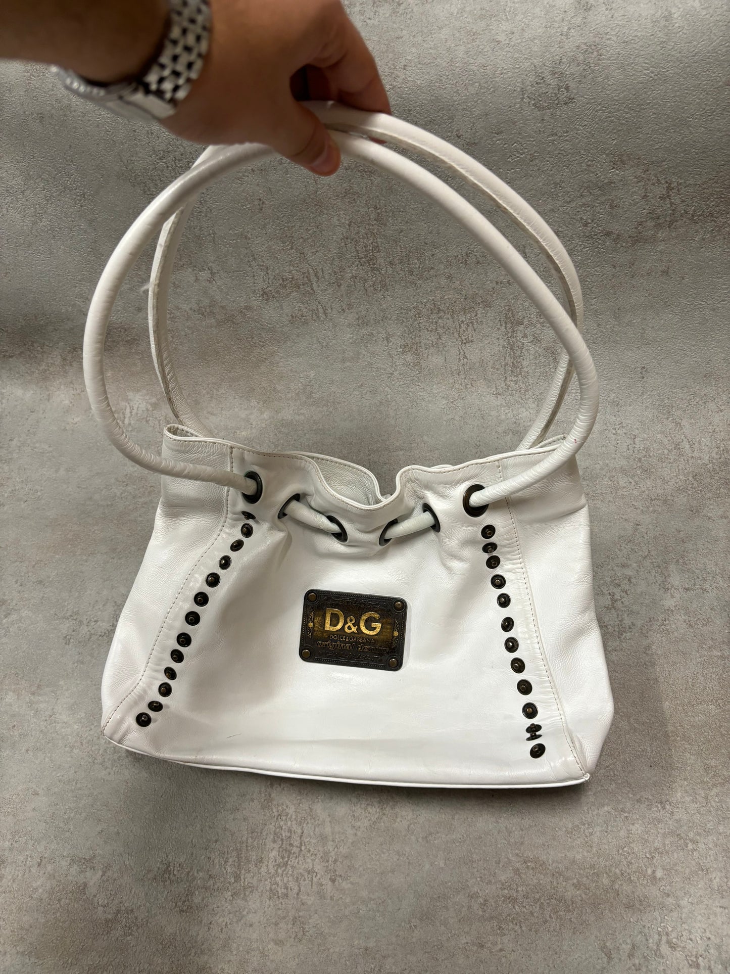 Bolso de Mano Cuero D&G 00s Vintage