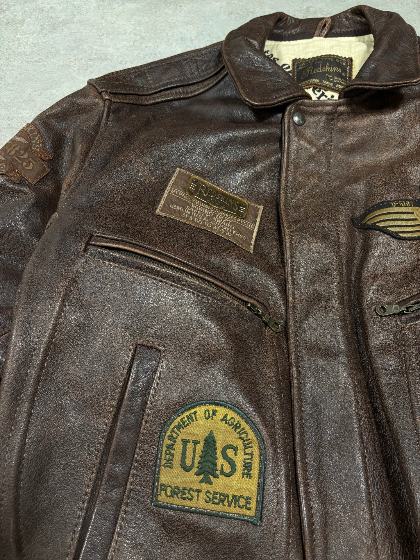 Chaqueta Cuero B32 Redskins 00s Vintage - XL