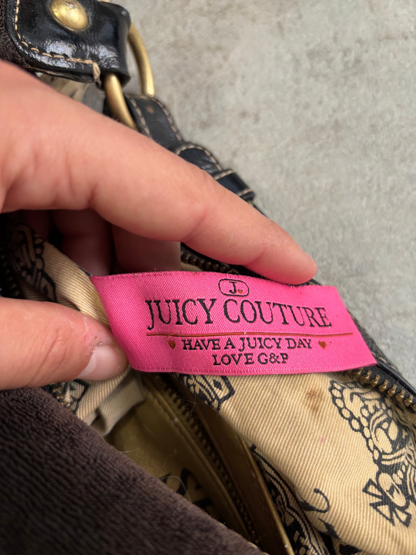 Bolso Velour Juicy Couture Y2K Style