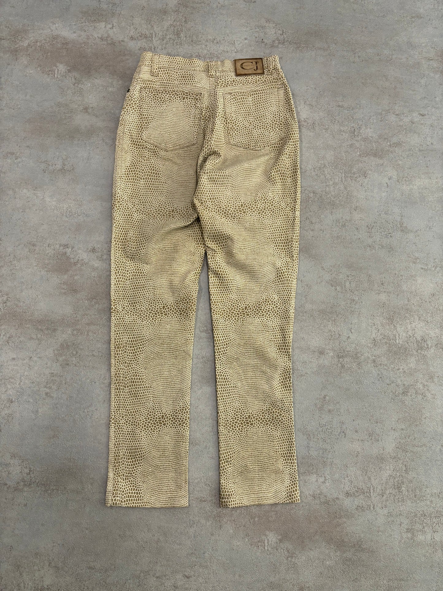 Pantalones Elásticos Cavalli Jeans ‘Snake Skin’ 90s Vintage - S