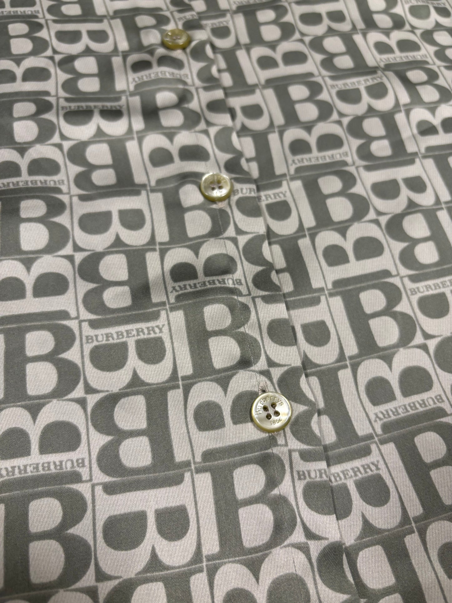 Camisa Viscosa Burberry Monogram 00s Vintage - S