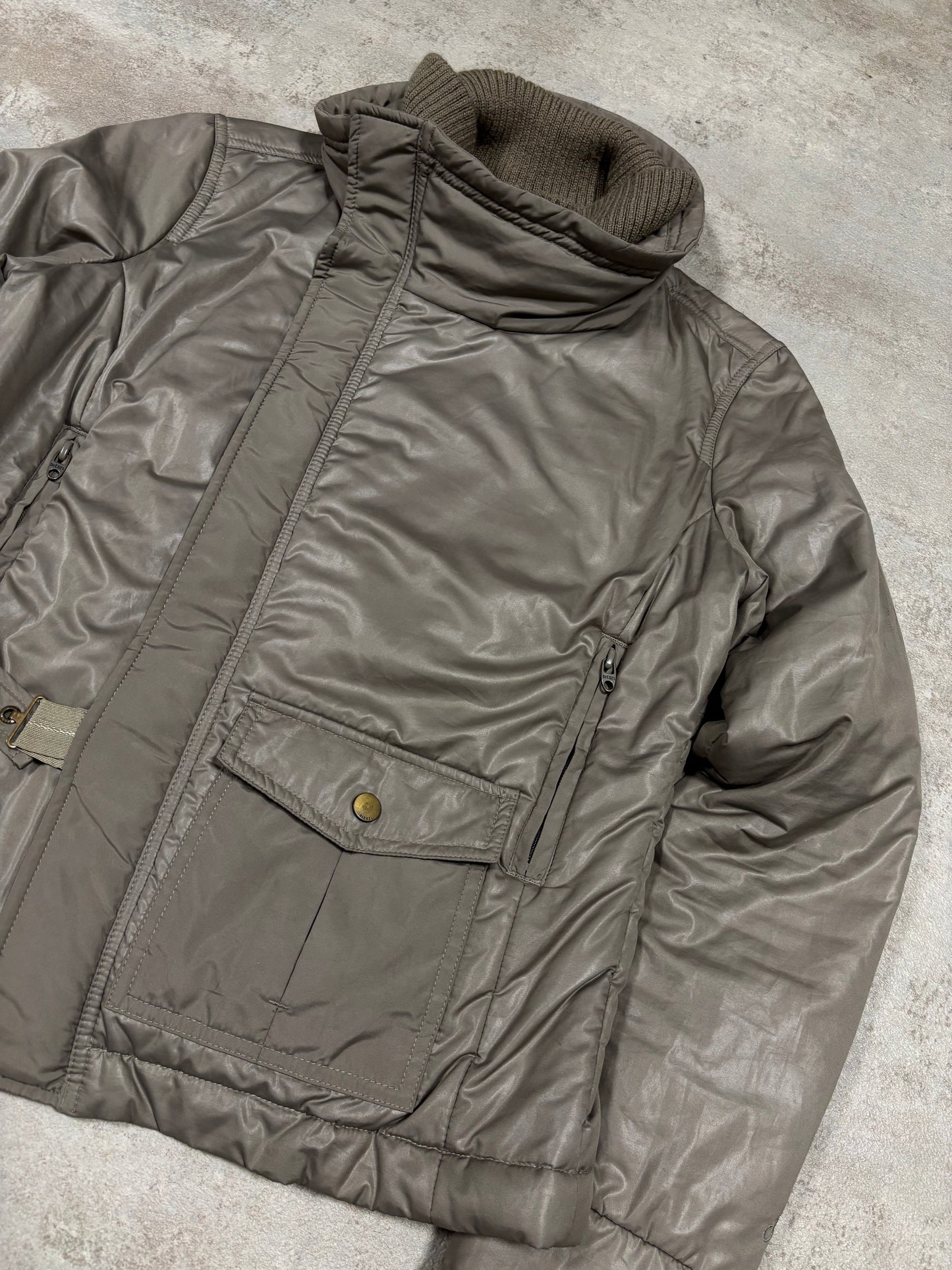 Chaqueta Acolchada Asimétrica Diesel 00s Vintage - M Woman