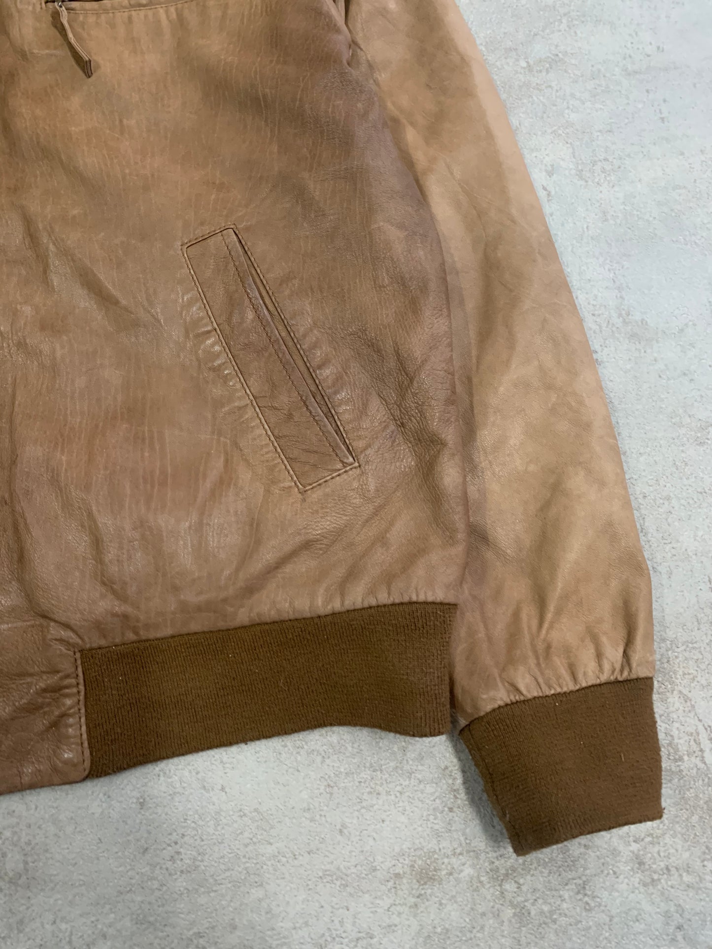 Vintage Lacoste Leather Jacket -L