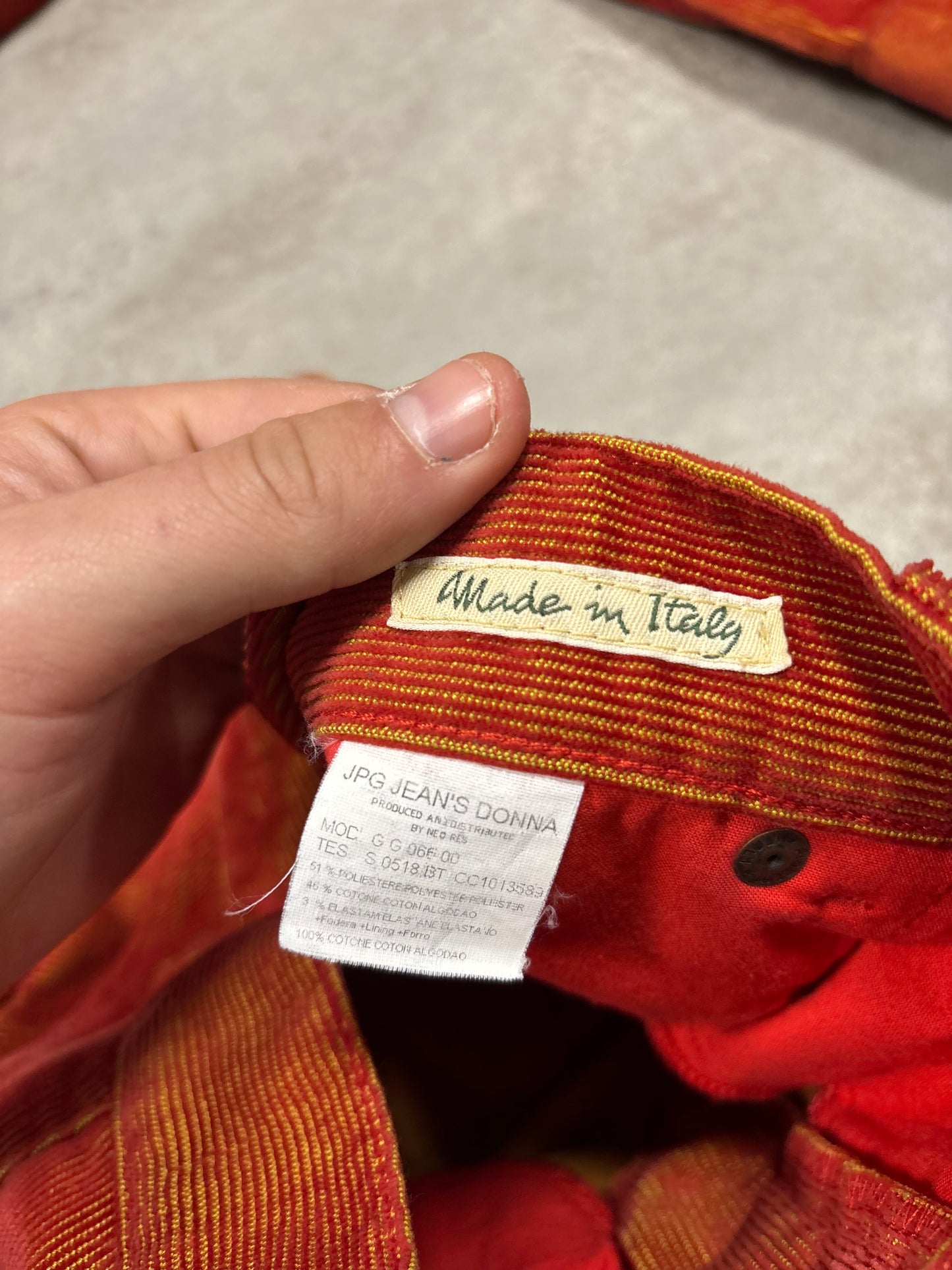 Conjunto Pana Irisdescente Jean Paul Gaultier 90s Vintage - S