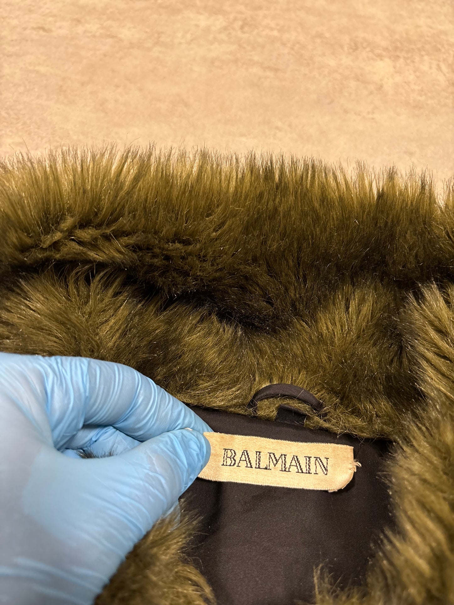 Chaqueta ‘Faux Fur’ Cuello Convertible Balmain 00s Vintage - M Woman