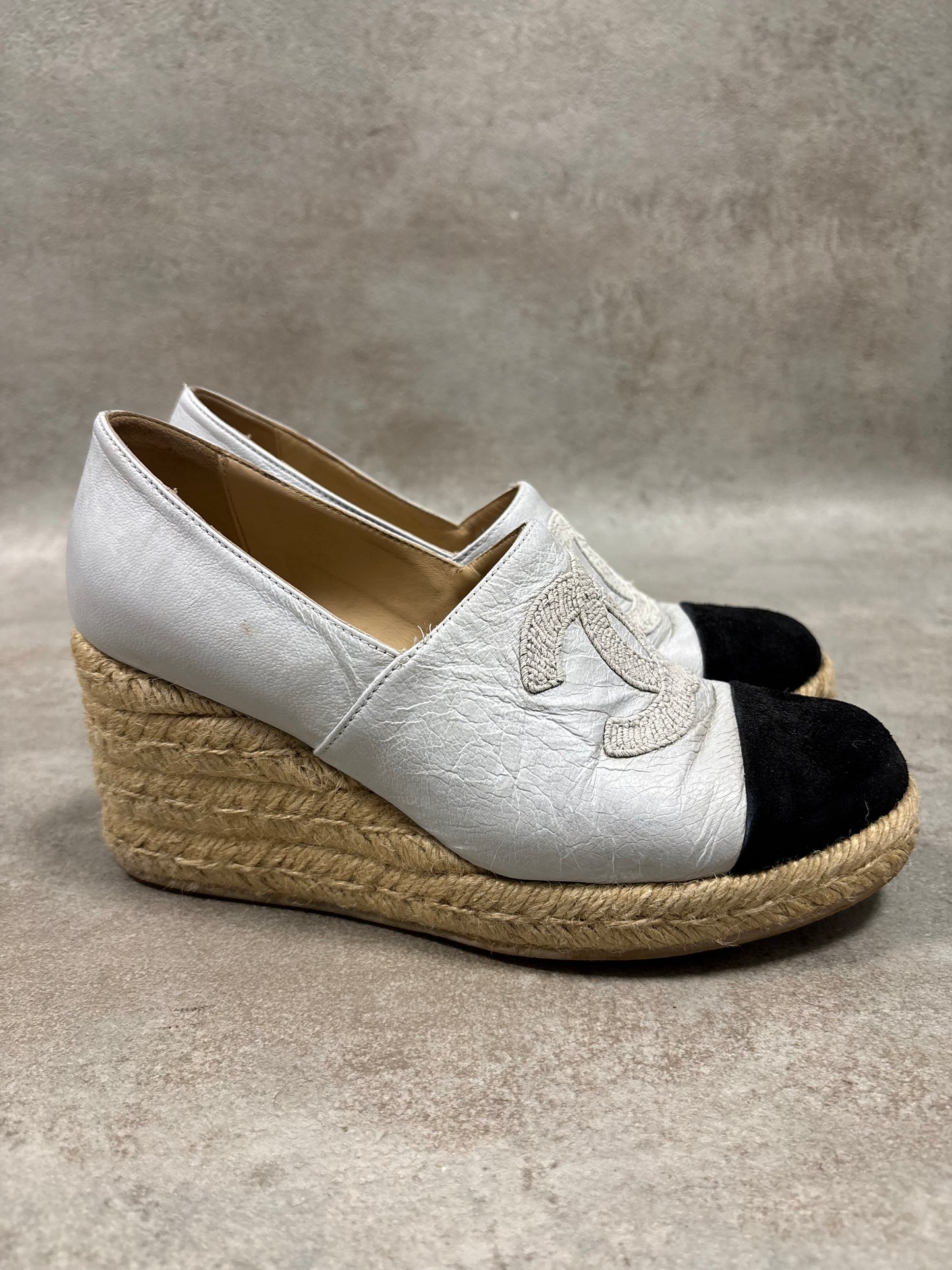 Zapatos Plataforma Tacón Cuero Chanel 00s Vintage - 37