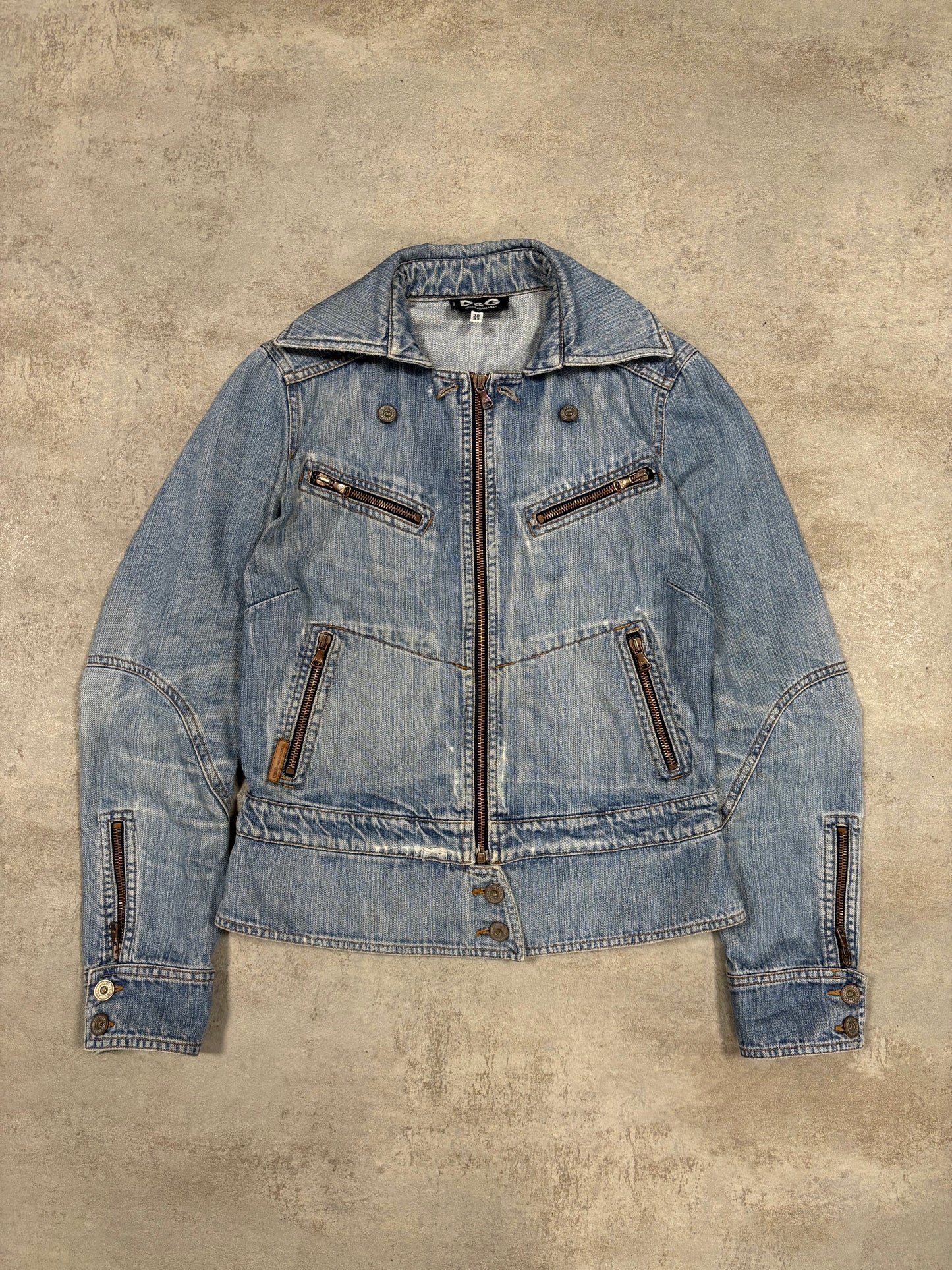 Chaqueta Modulable Vaquera Cargo Dolce & Gabbana 00s Vintage - S