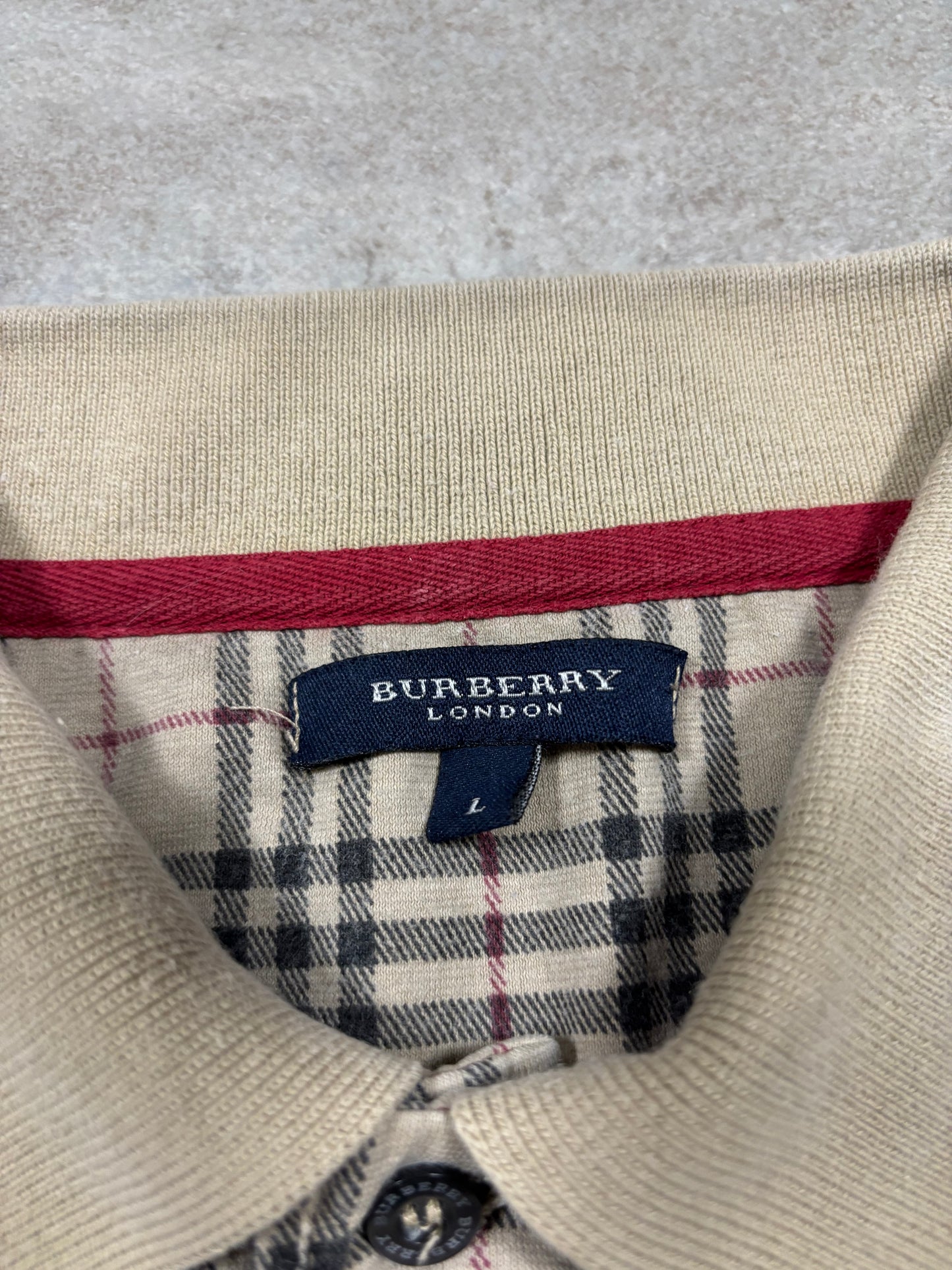 Polo ‘Novacheck’ Burberry 00s Vintage - L