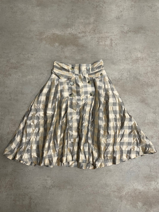 Falda 3/4 Cuadros Kenzo 00s Vintage - S