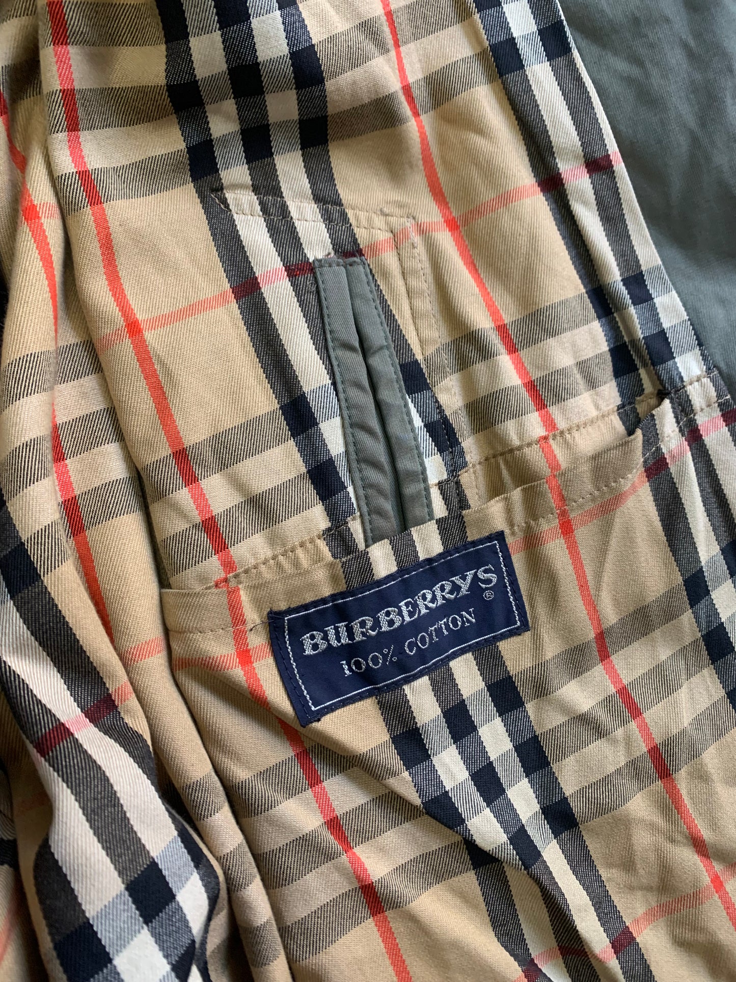 Gabardina Vintage Burberry Nova Check 80’s - L