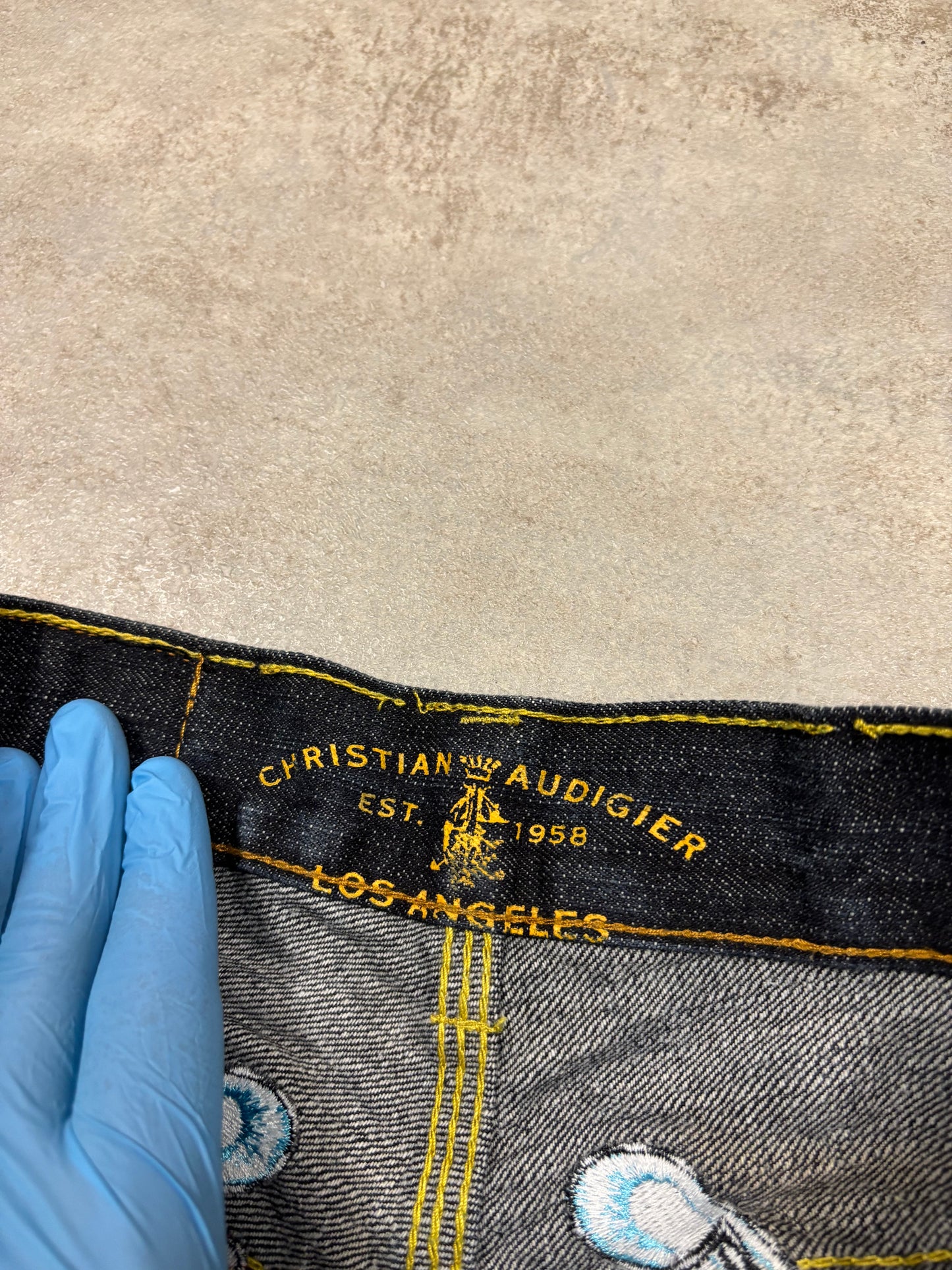Pantalones ‘All Embroidered’ Christian Audigier 00s Vintage - S