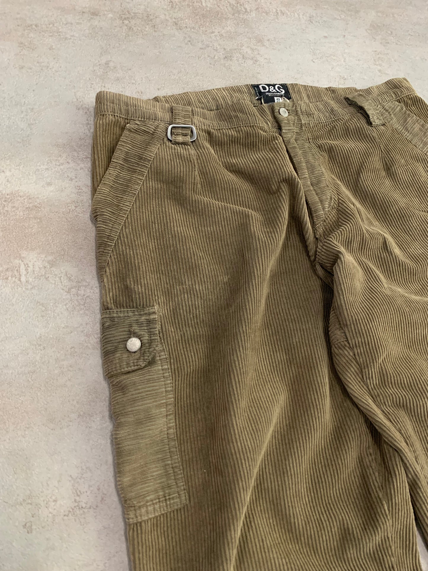 Pantalones Cargo Pana Vintage Dolce & Gabbana 00’s - L