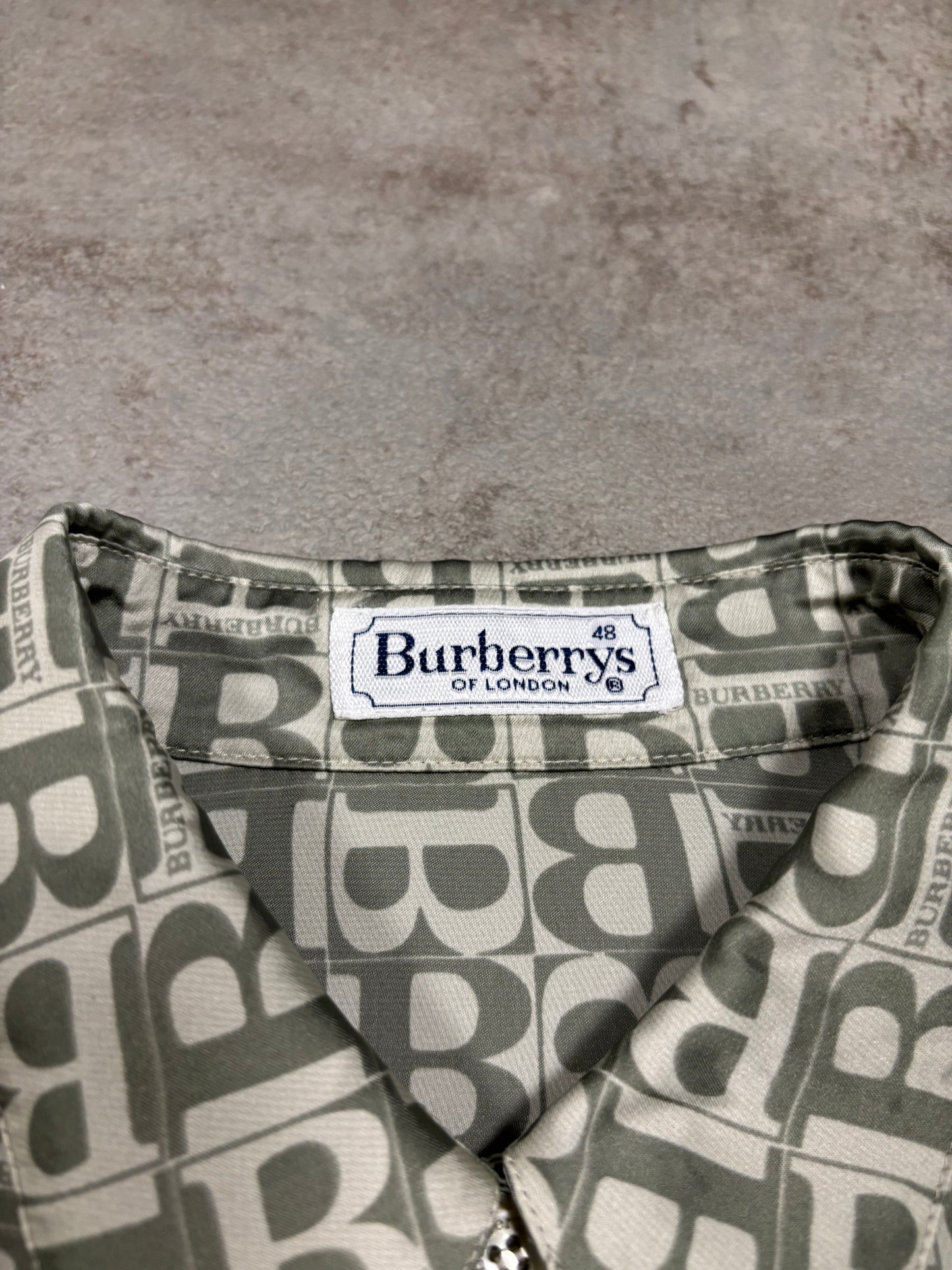 Camisa Viscosa Burberry Monogram 00s Vintage - S