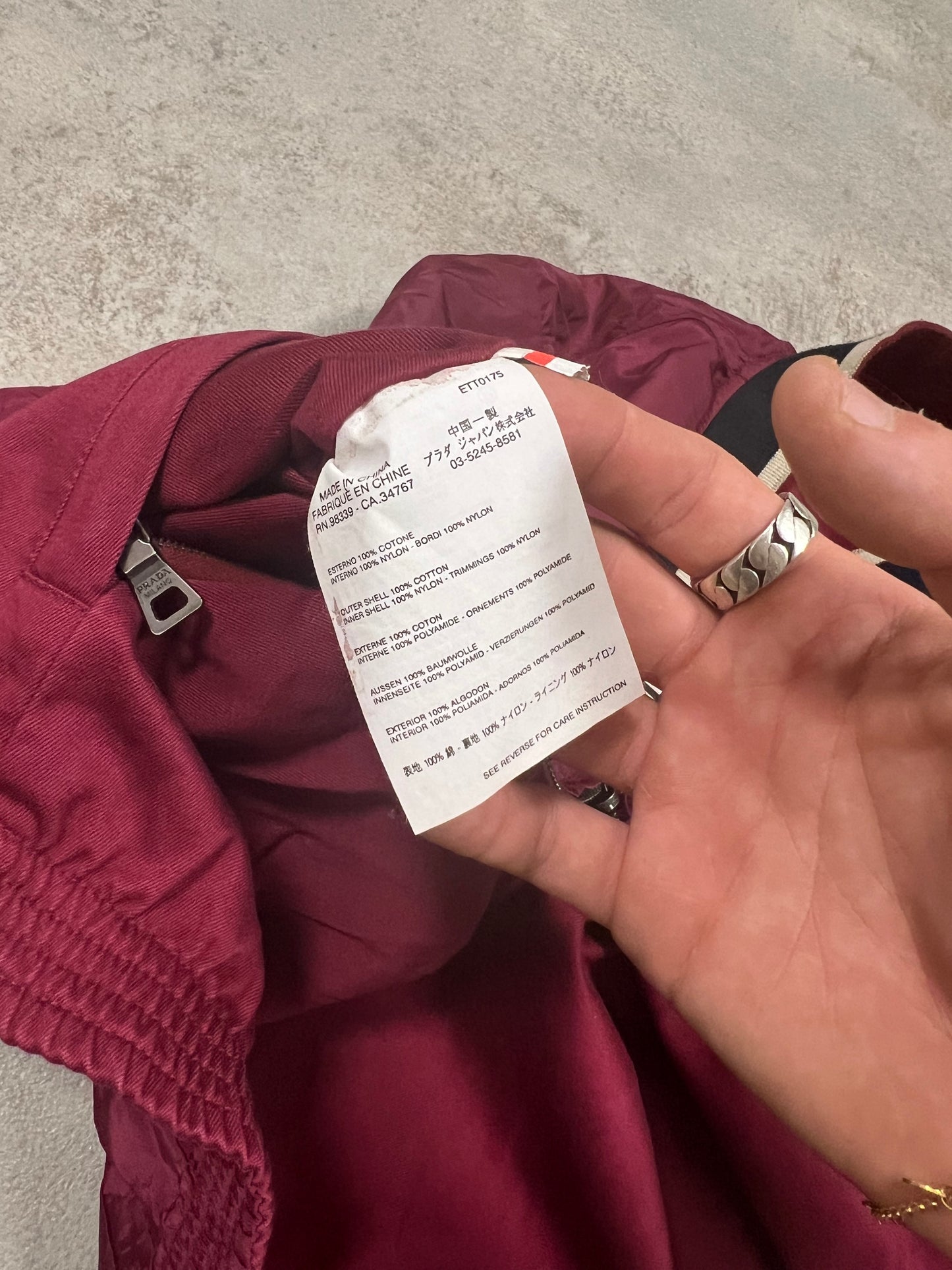 Chaqueta Bomber Reversible Vintage Prada Challenge 2003 - S