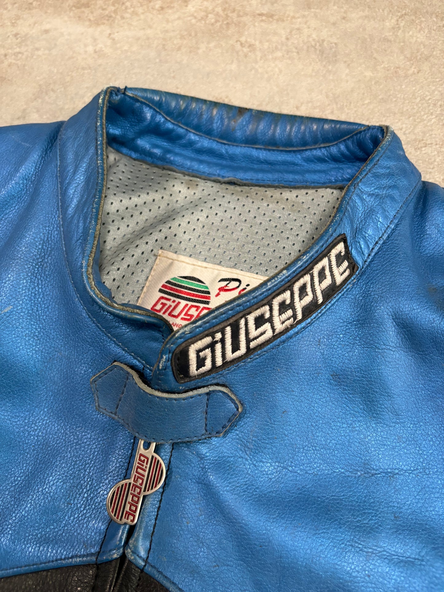 Chaqueta Cuero Racing Giuseppe 00s Vintage - S