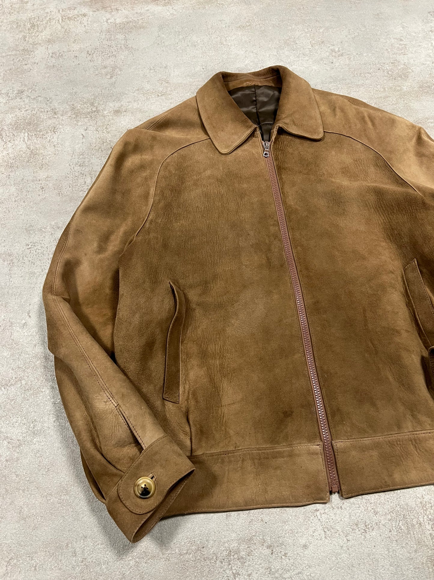 Chaqueta Vintage Cuero Ante 80’s  - M