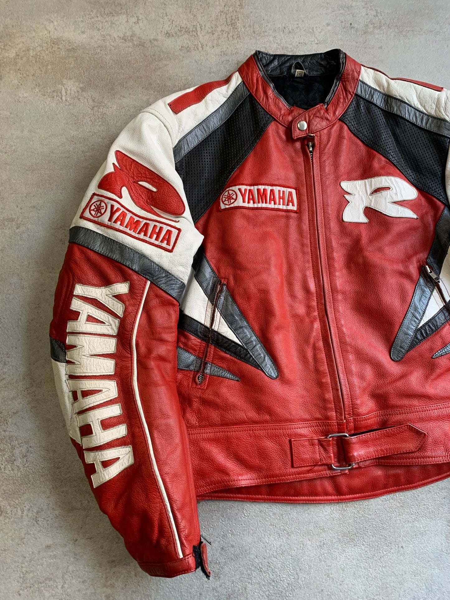 Chaqueta Cuero Motor Vintage Yamaha