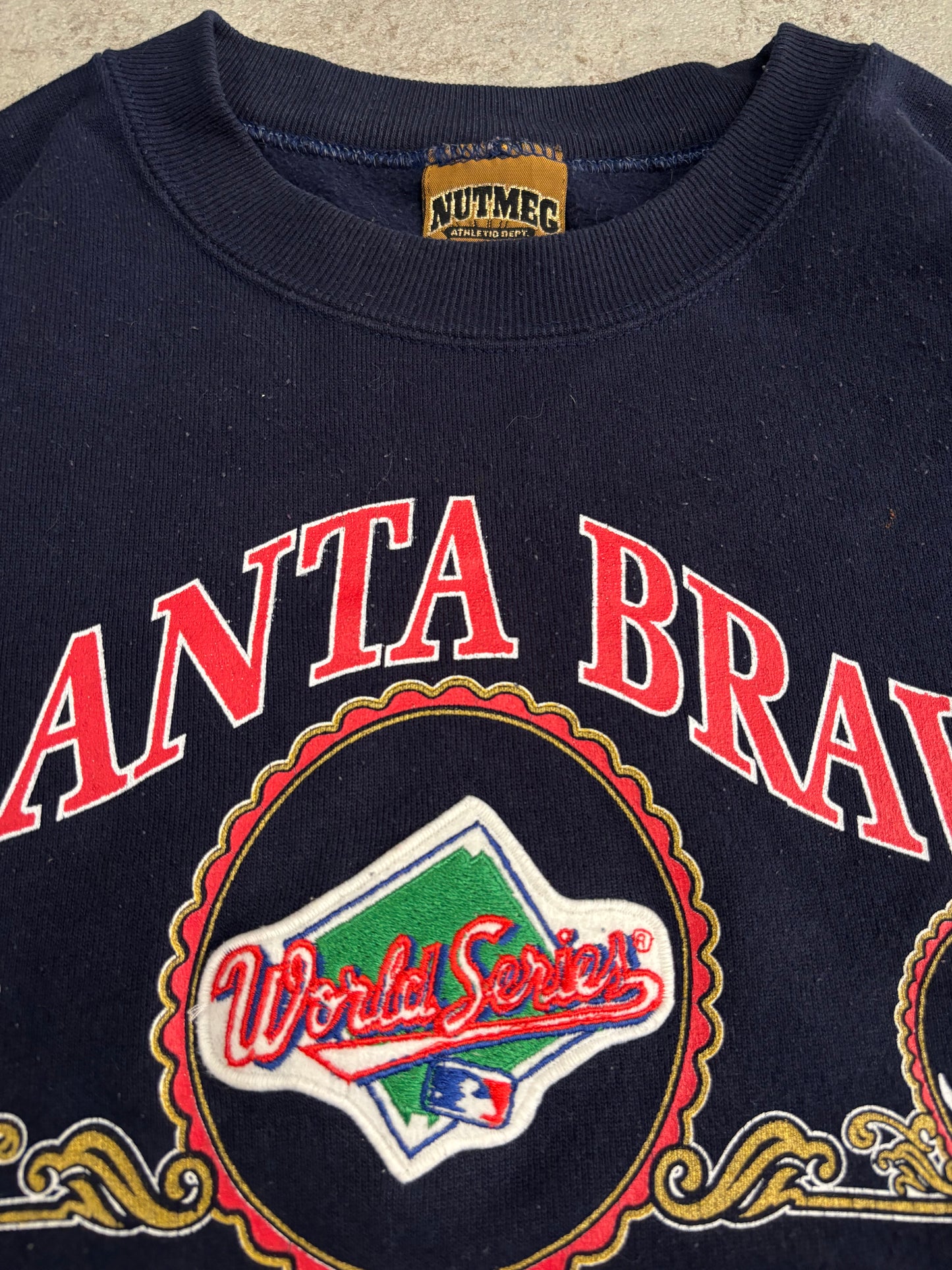 Sudadera Nutmeg Atlanta Braves 1991 MLB World Series Licensed - L