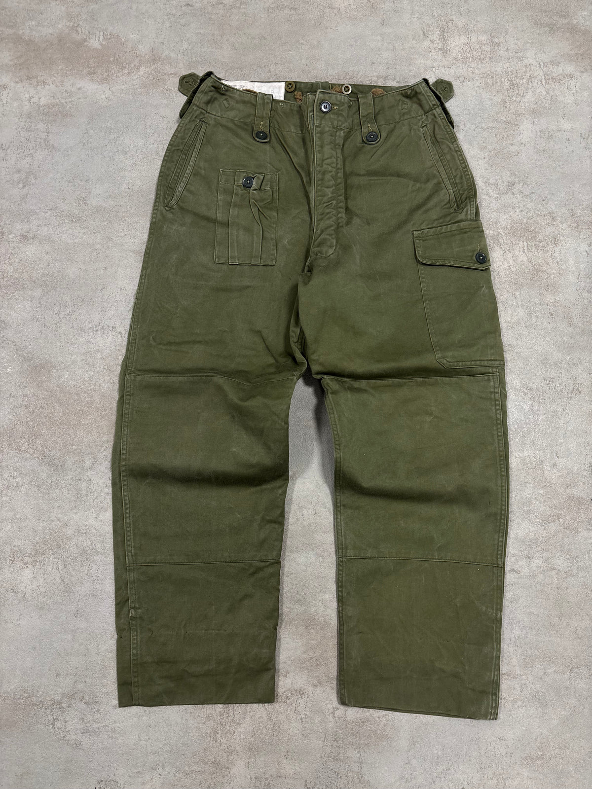 Pantalones De Combate Multipocket Militares Ejército Británico 1961 Vintage - M