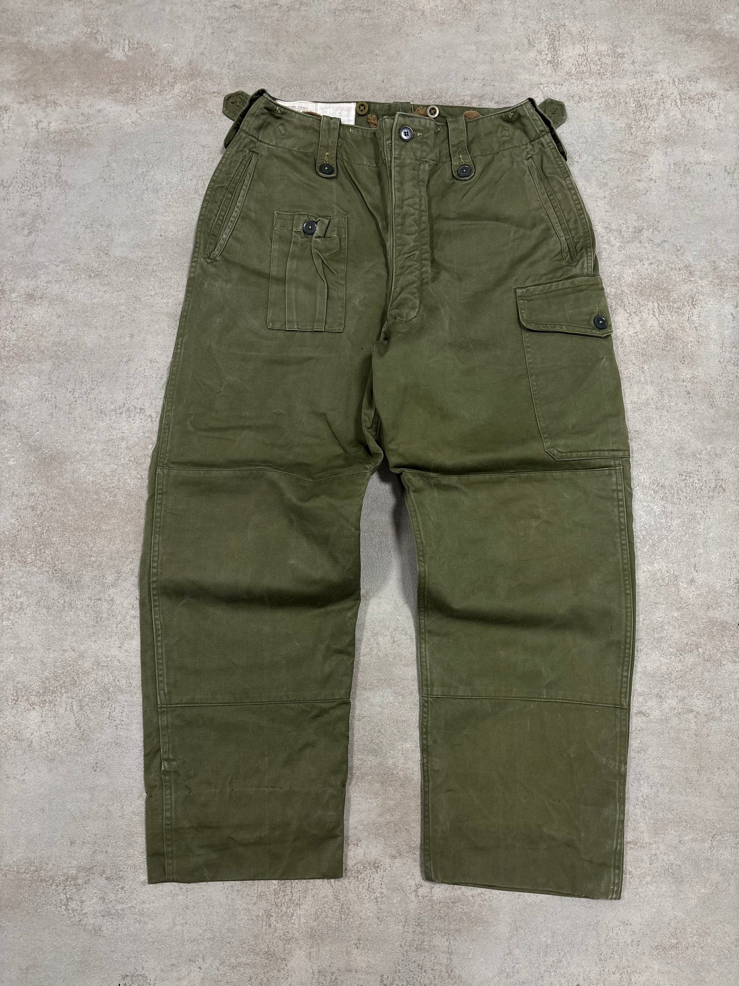 Pantalones De Combate Multipocket Militares Ejército Británico 1961 Vintage - M