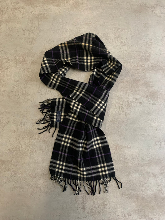 Bufanda Vintage Burberry Black Nova Check 90’s