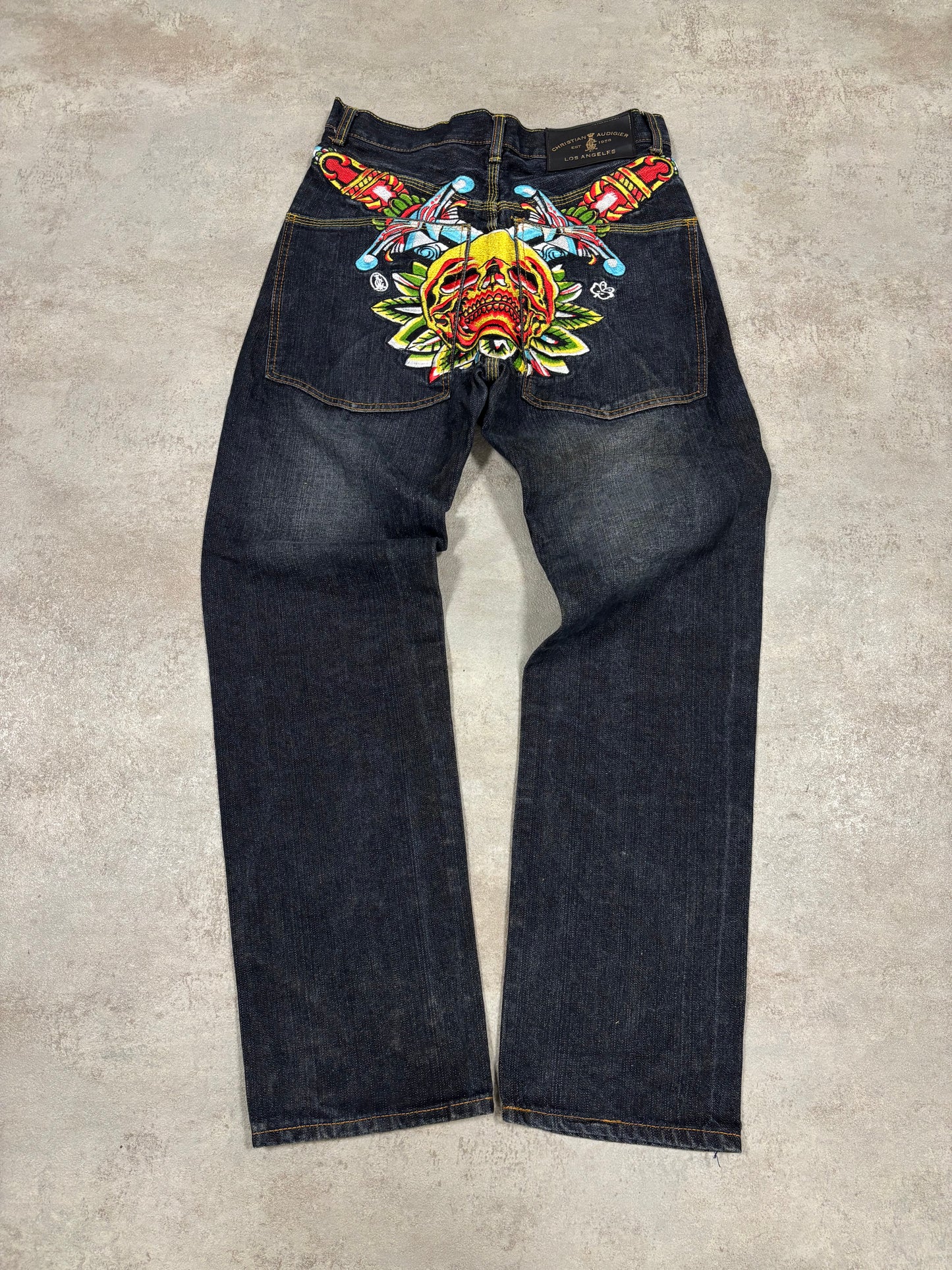 Pantalones ‘All Embroidered’ Christian Audigier 00s Vintage - S