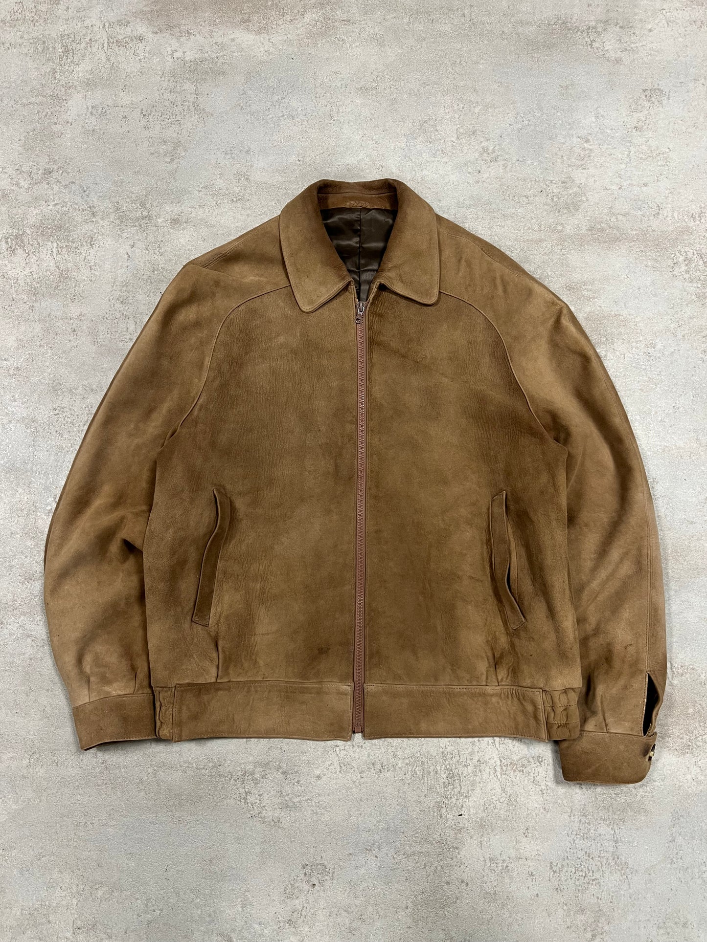 Chaqueta Vintage Cuero Ante 80’s  - M