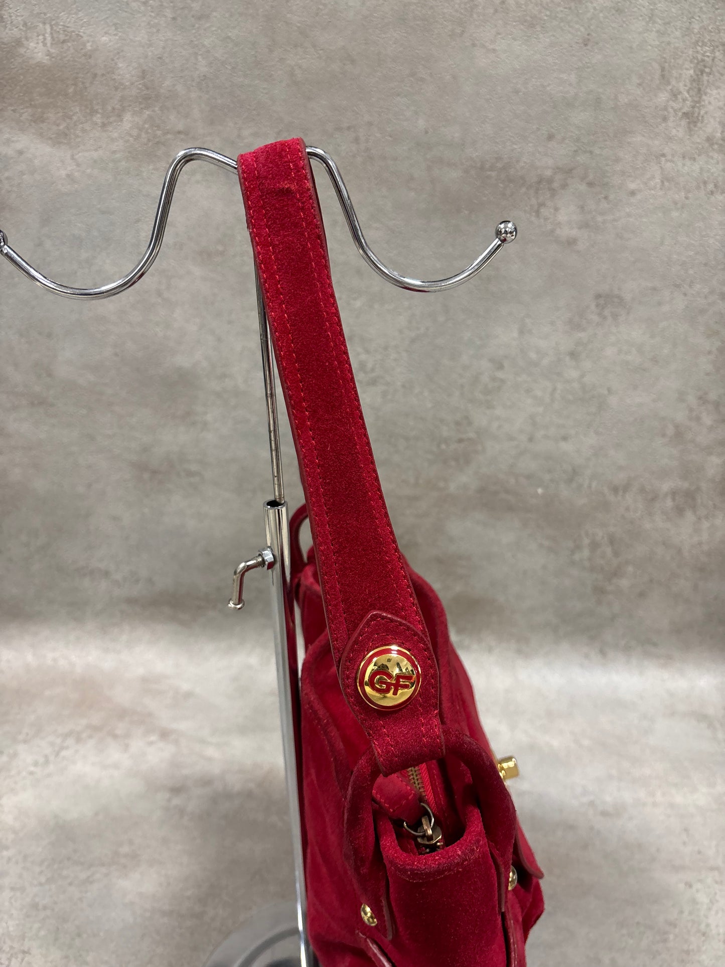 Bolso Hombro ‘Suede’ Gianfranco Ferré 00s Vintage