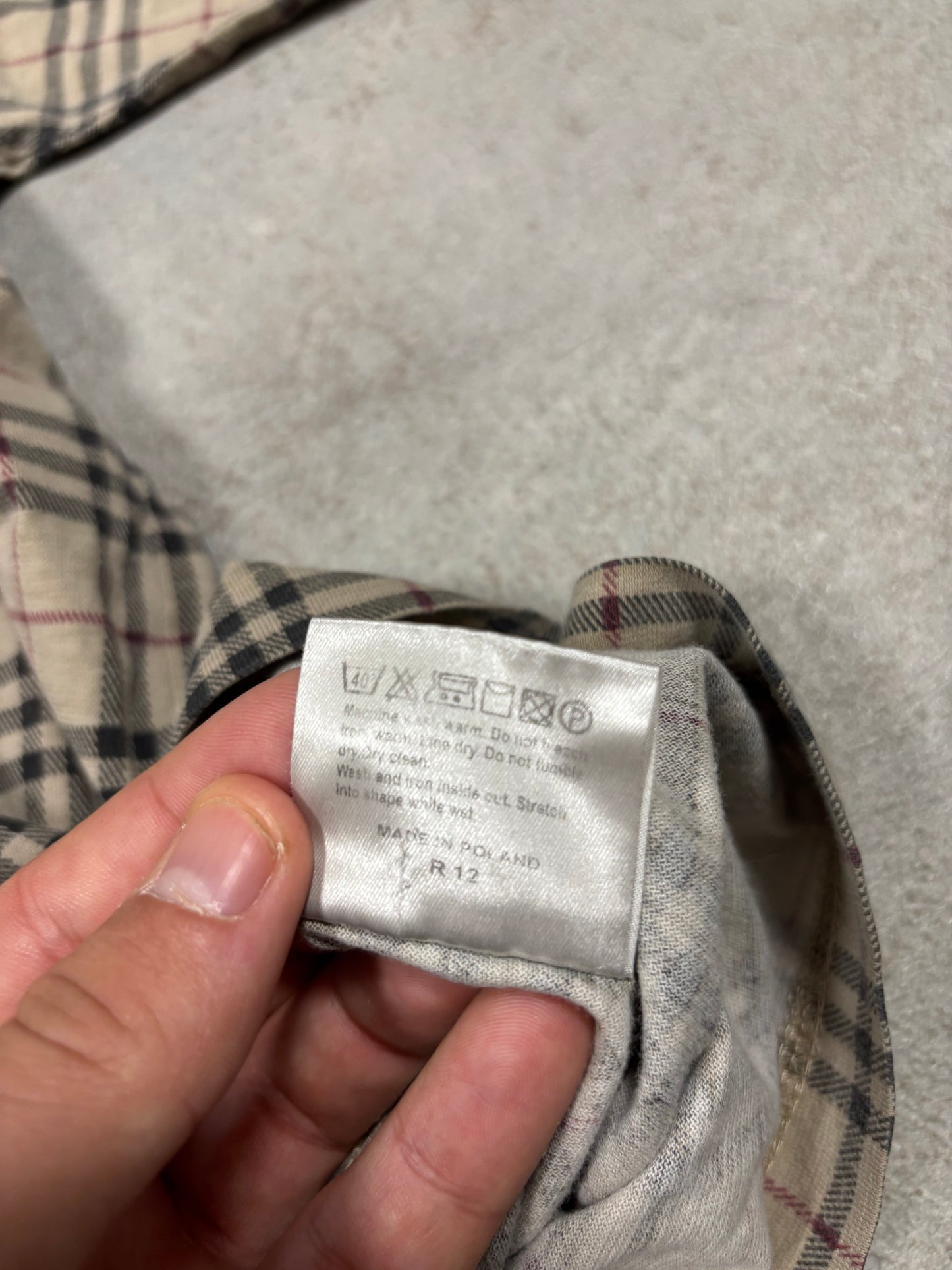 Polo ‘Novacheck’ Burberry 00s Vintage - L