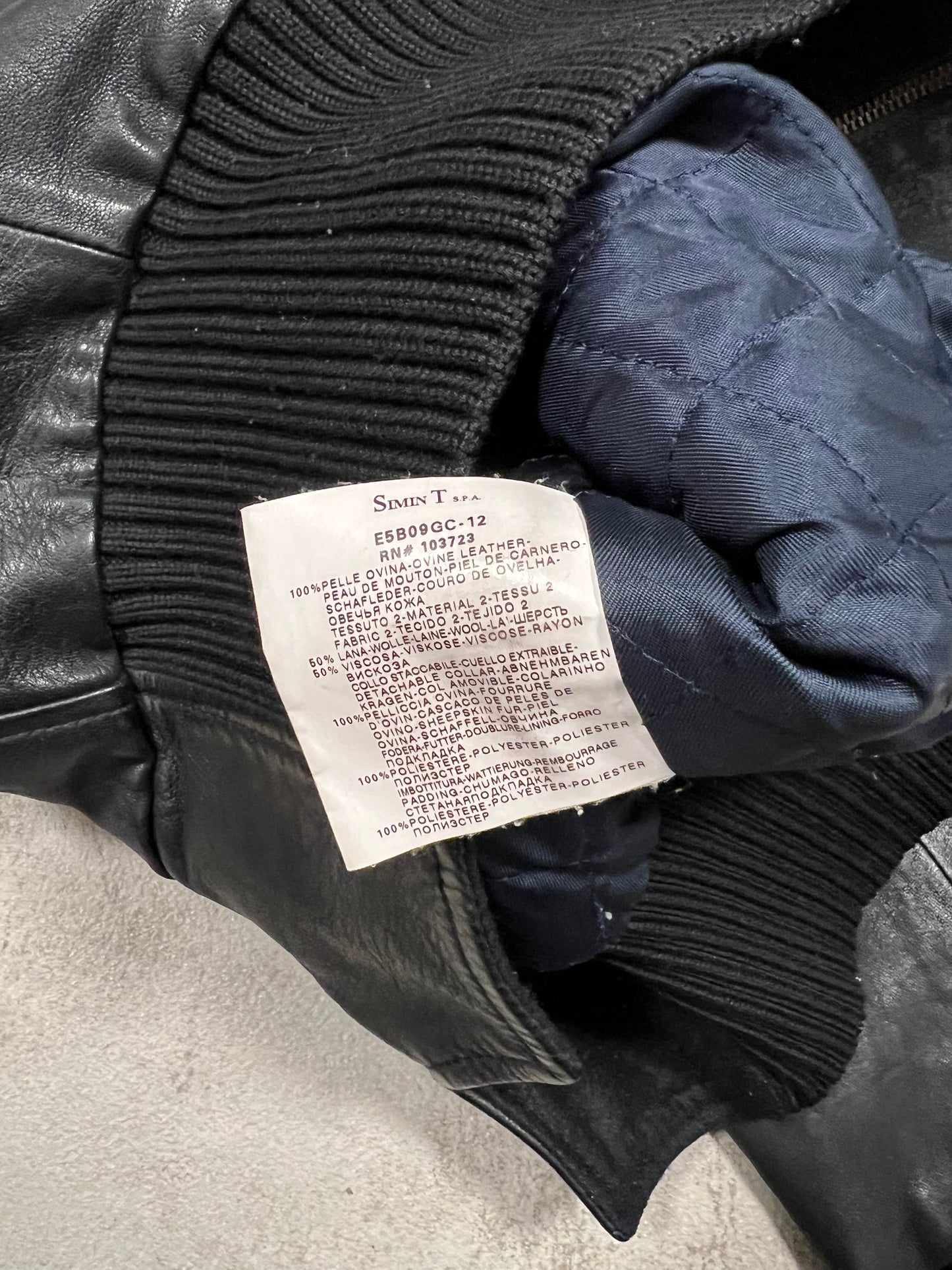 Chaqueta Cuero Bomber Vintage Armani Jeans - M