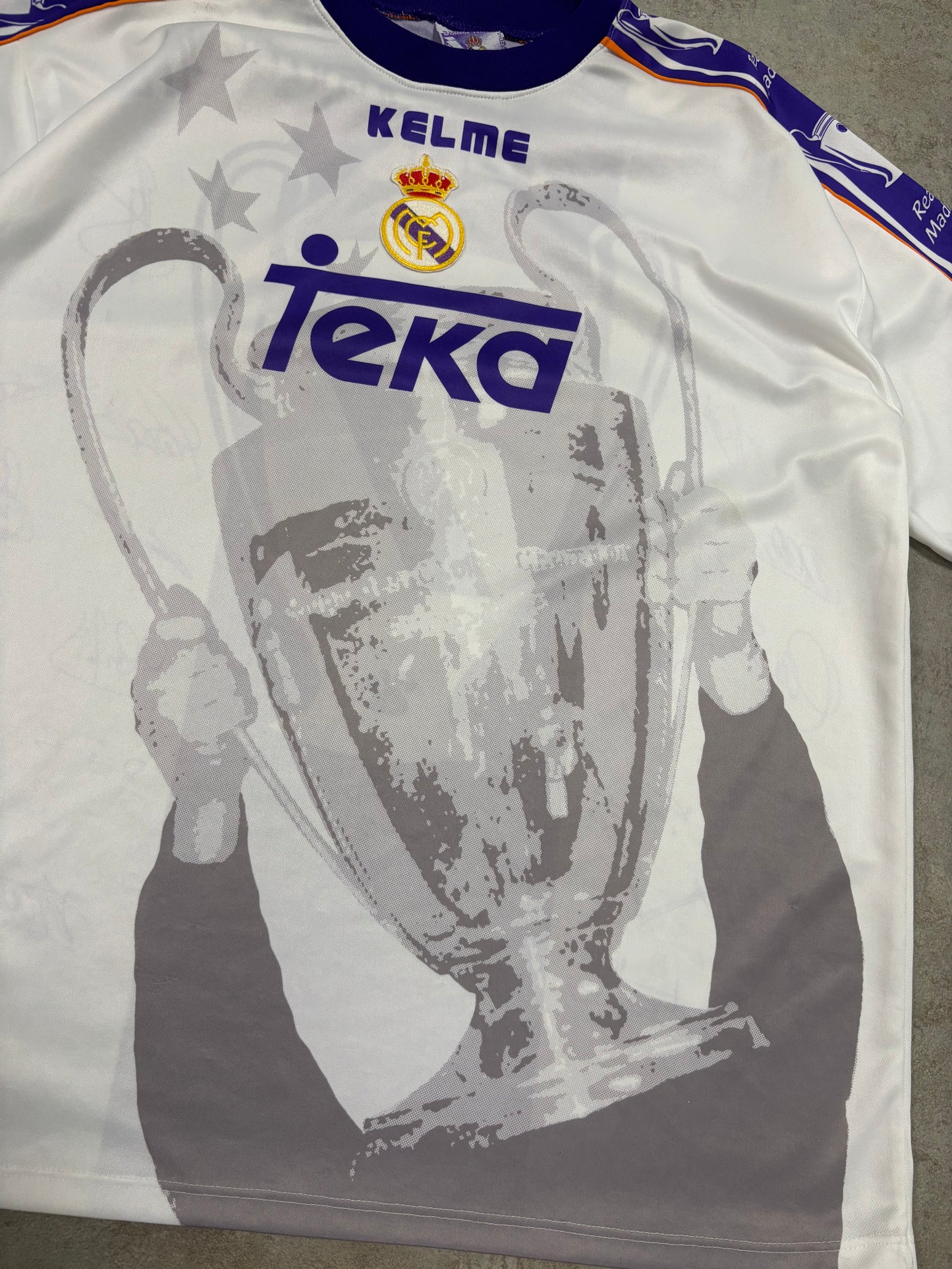 Camiseta Kelme Real Madrid Campeón de Europa 7tma 1998 Vintage - XL