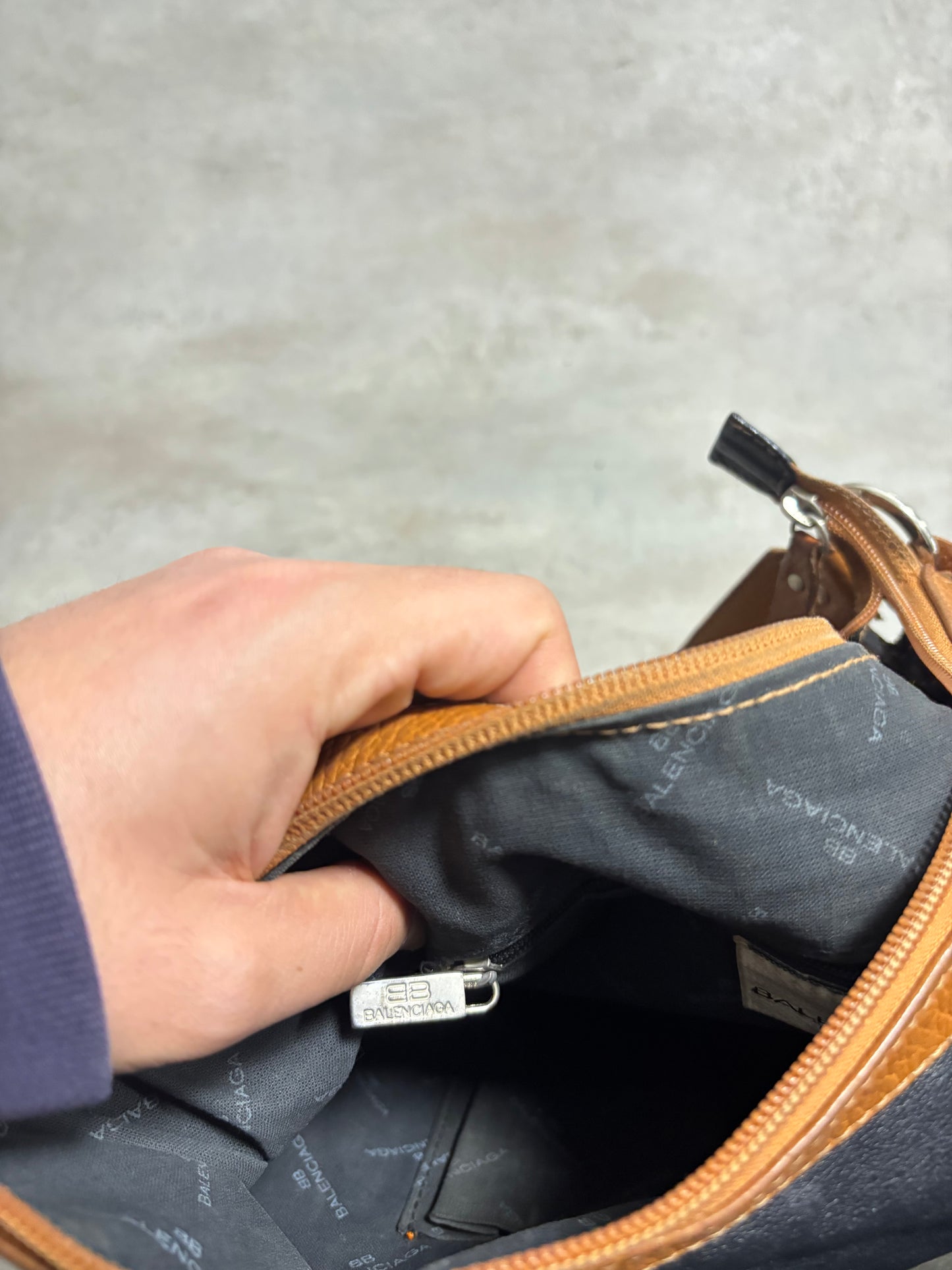 Bolso Hombro Piel ‘Dos Tonos’ Balenciaga 00s Vintage