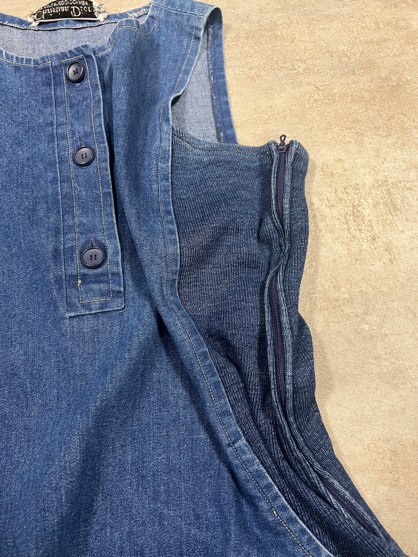 Vestido Largo Vaquero Vintage Christian Dior ‘Tricots et Coordonees’ 80’s - L (W)