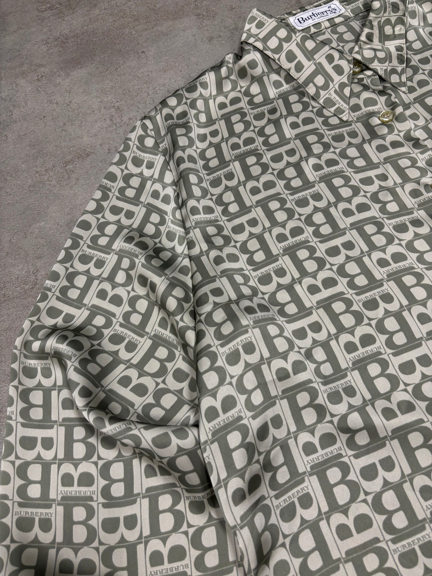 Camisa Viscosa Burberry Monogram 00s Vintage - S