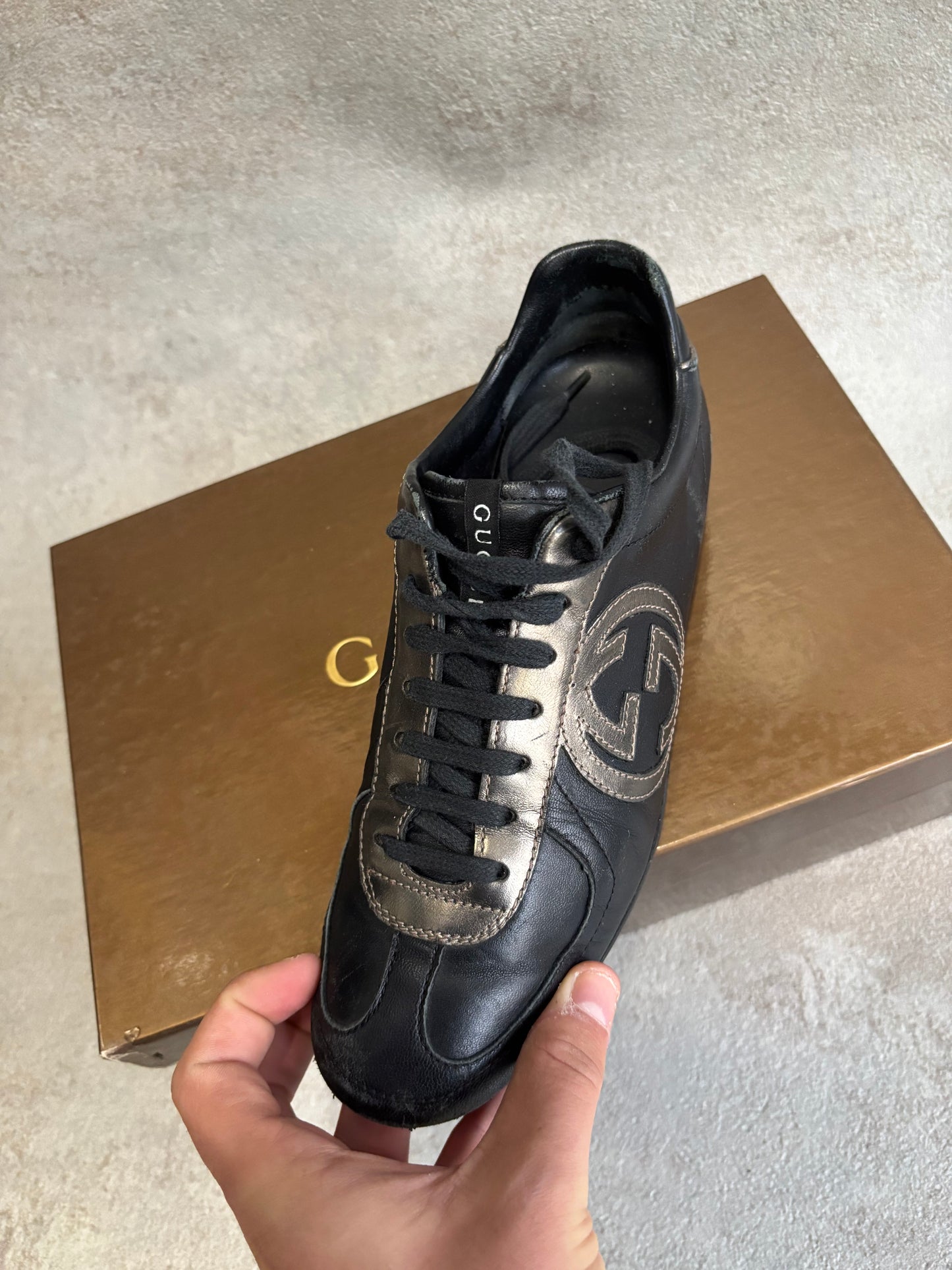 Zapatillas Deportivas Leather Gucci 00s Vintage With OG Case - 37