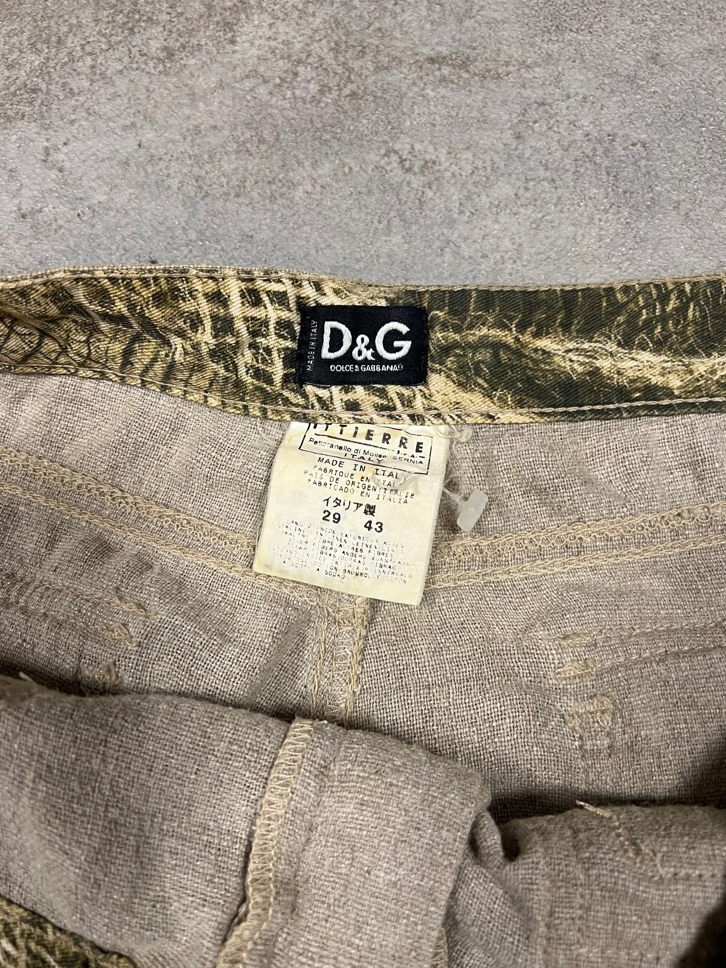 Pantalones Cargo ‘Hemp’ Cáñamo Vintage Dolce & Gabbana 2000’s - S