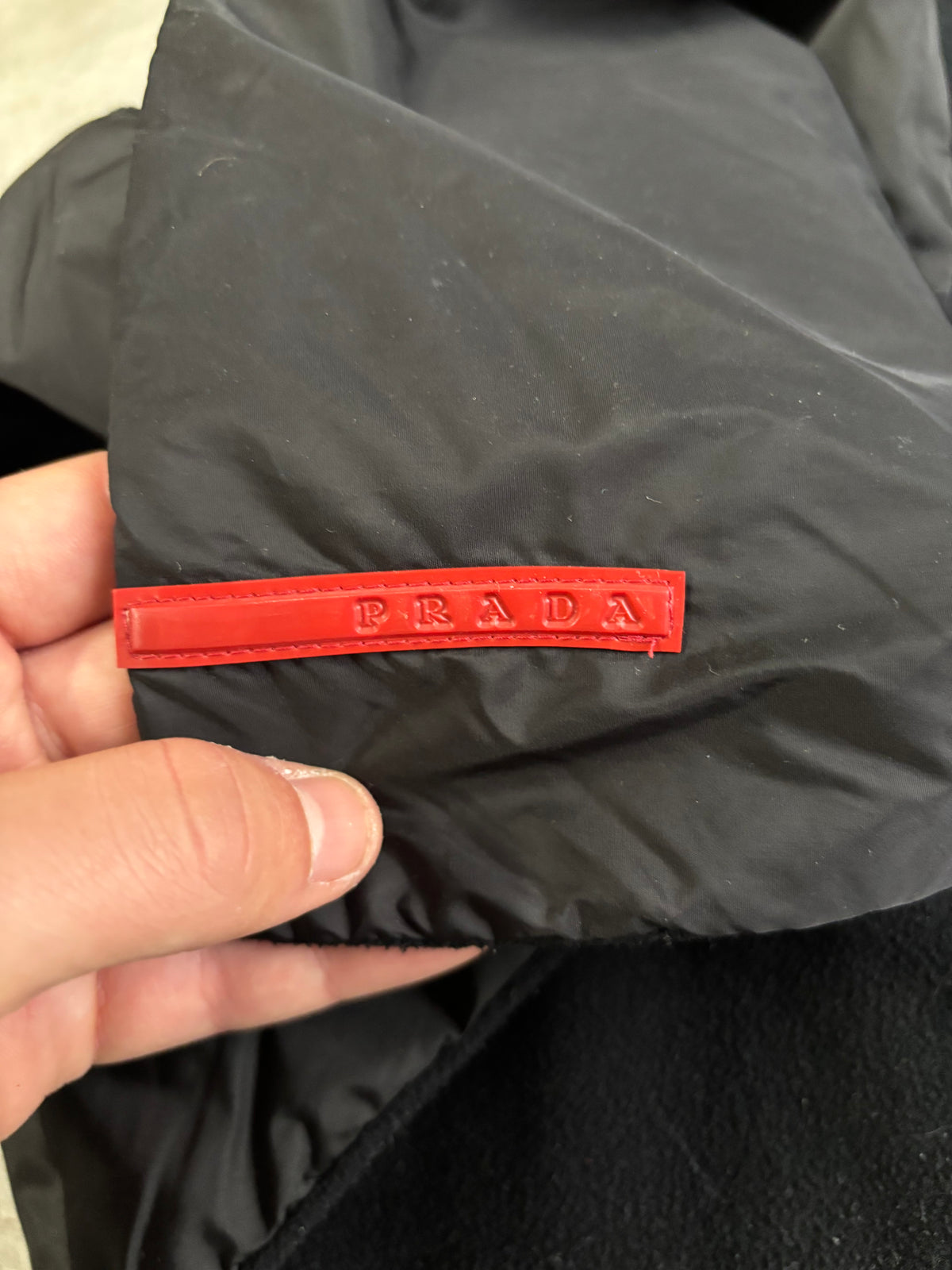 Bufanda Doble Textura Nylon Prada 00s Vintage