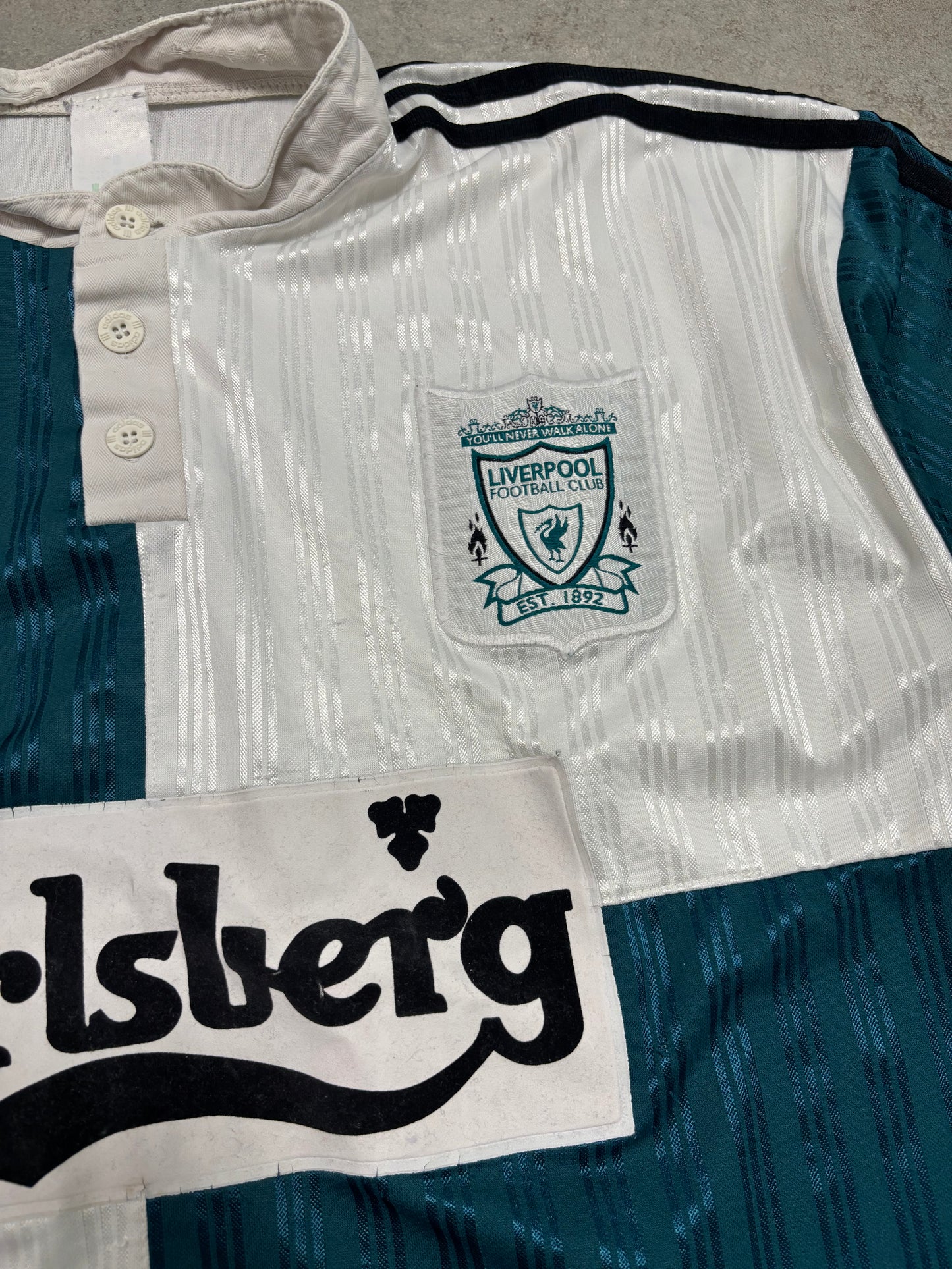 Camiseta Visitante Adidas Liverpool 1995/96 Vintage - XL