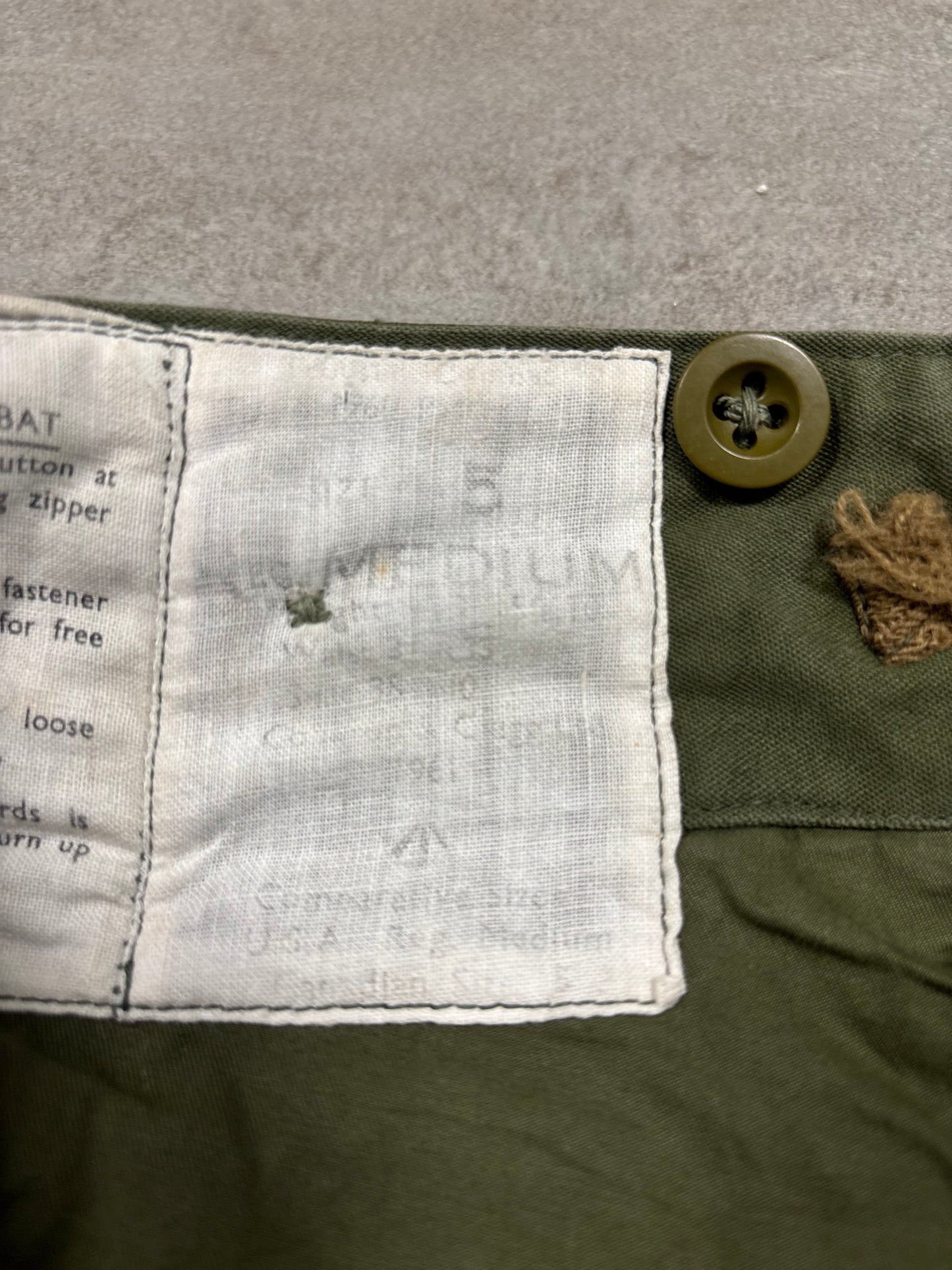 Pantalones De Combate Multipocket Militares Ejército Británico 1961 Vintage - M