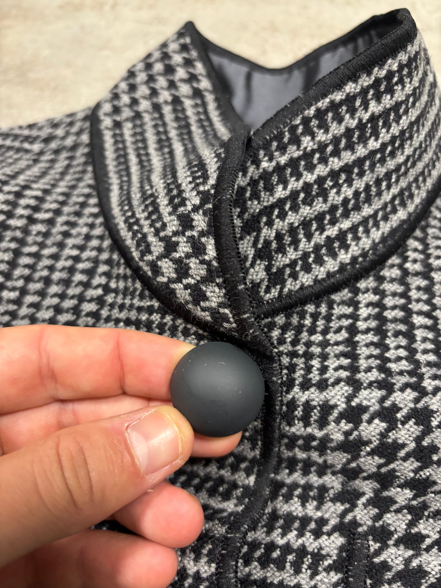 Blazer Largo Estructura Tweed Armani Collezioni 90s Vintage - M