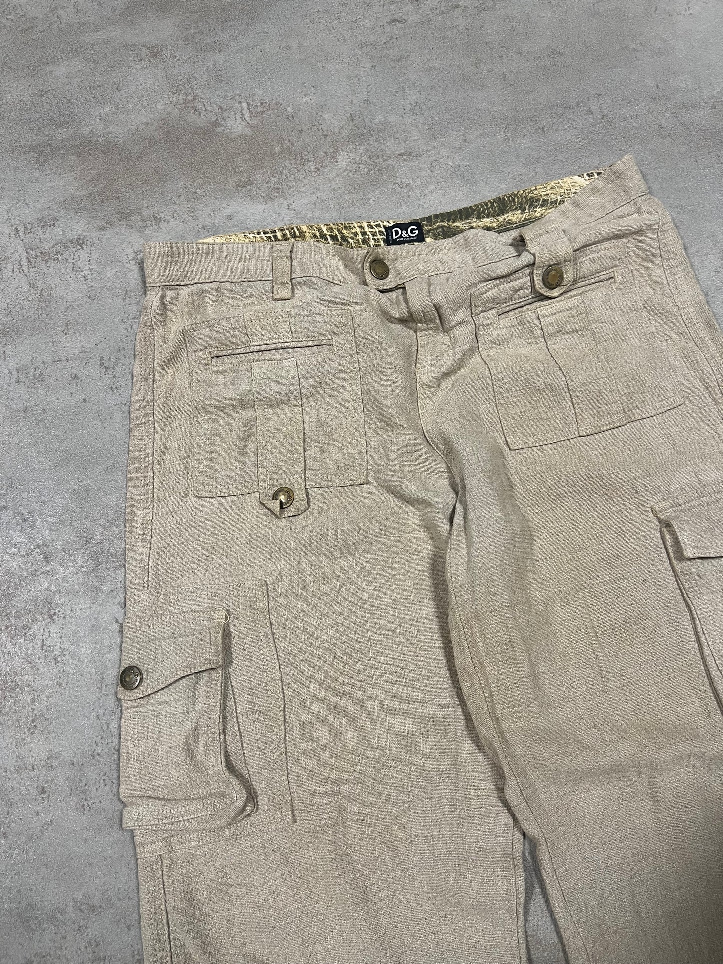 Pantalones Cargo ‘Hemp’ Cáñamo Vintage Dolce & Gabbana 2000’s - S