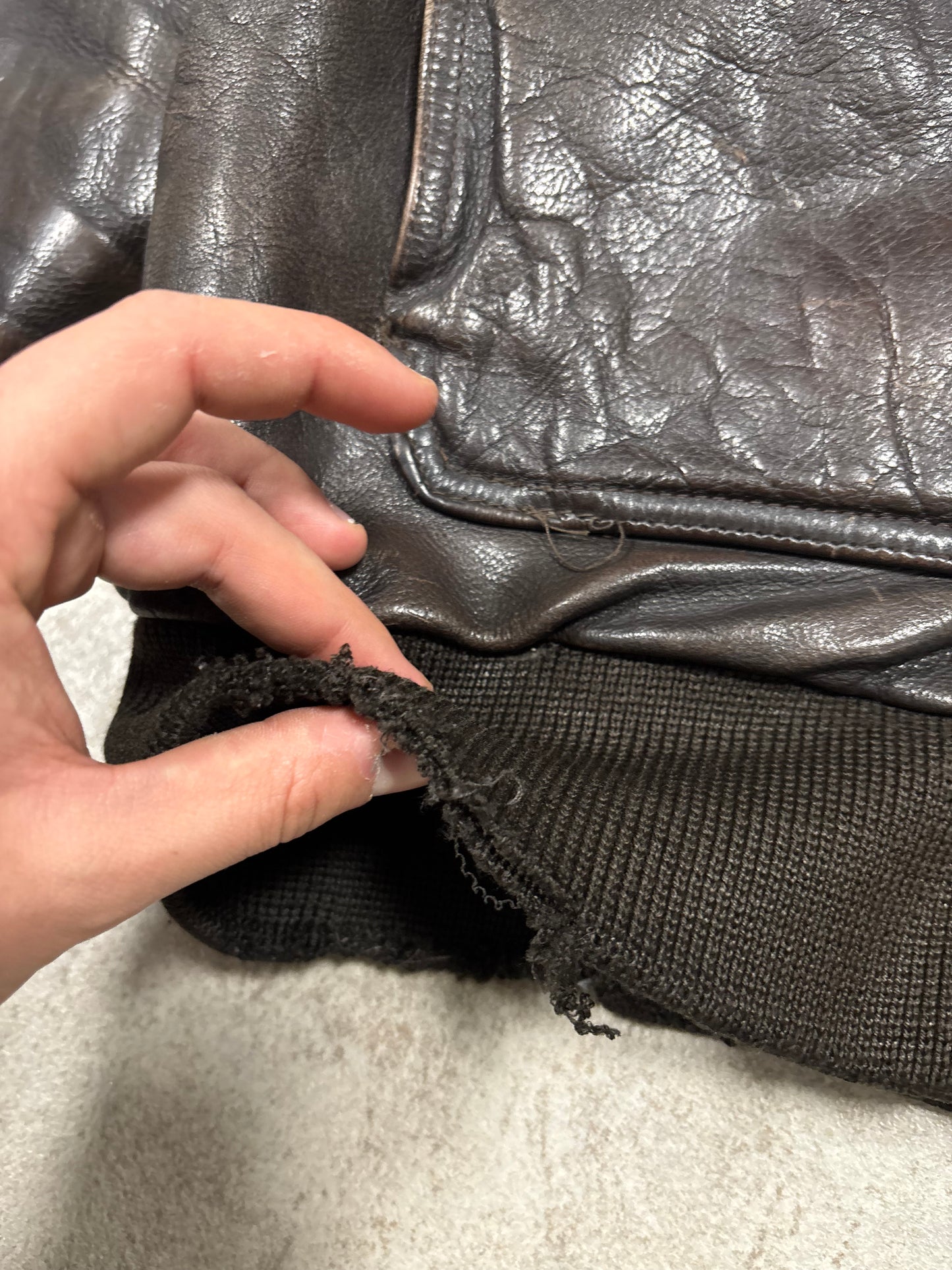 Chaqueta Cuero G-1 Avirex 1992 Vintage - L