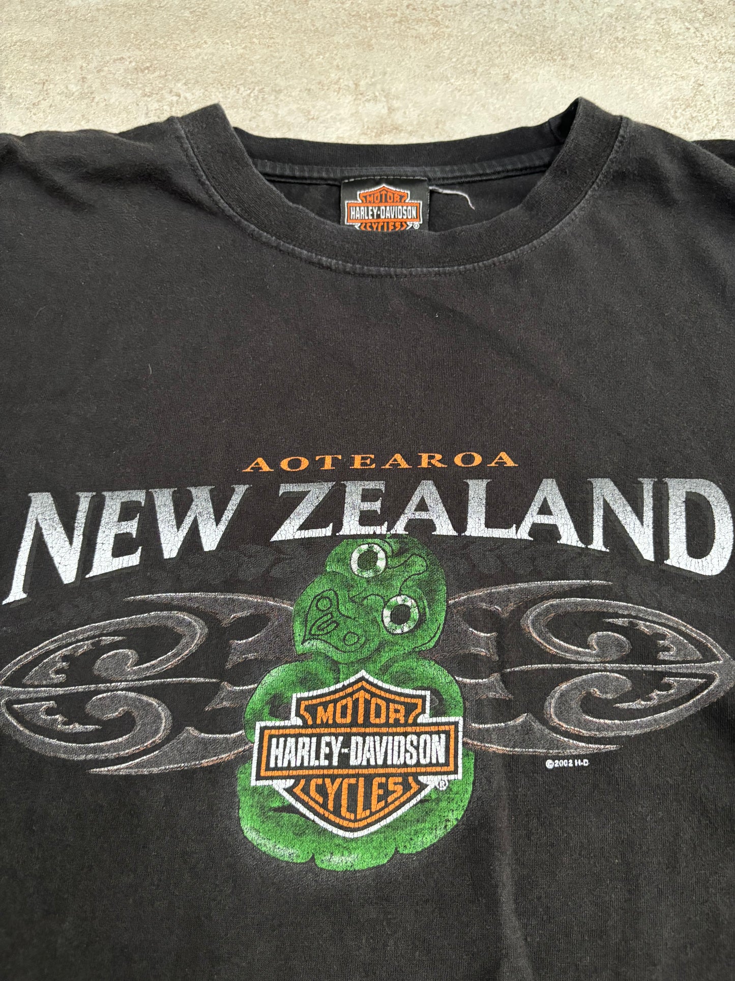 Camiseta Harley Davidson ‘Sun Faded’ New Zealand 2002 Vintage - M
